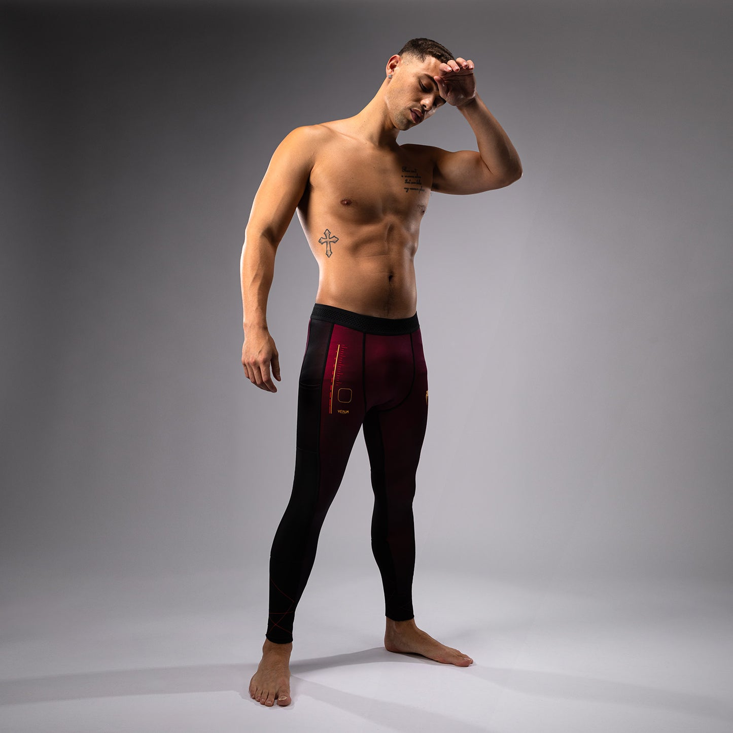 Venum Tactical XT Spats- schwarz/burgund/gold