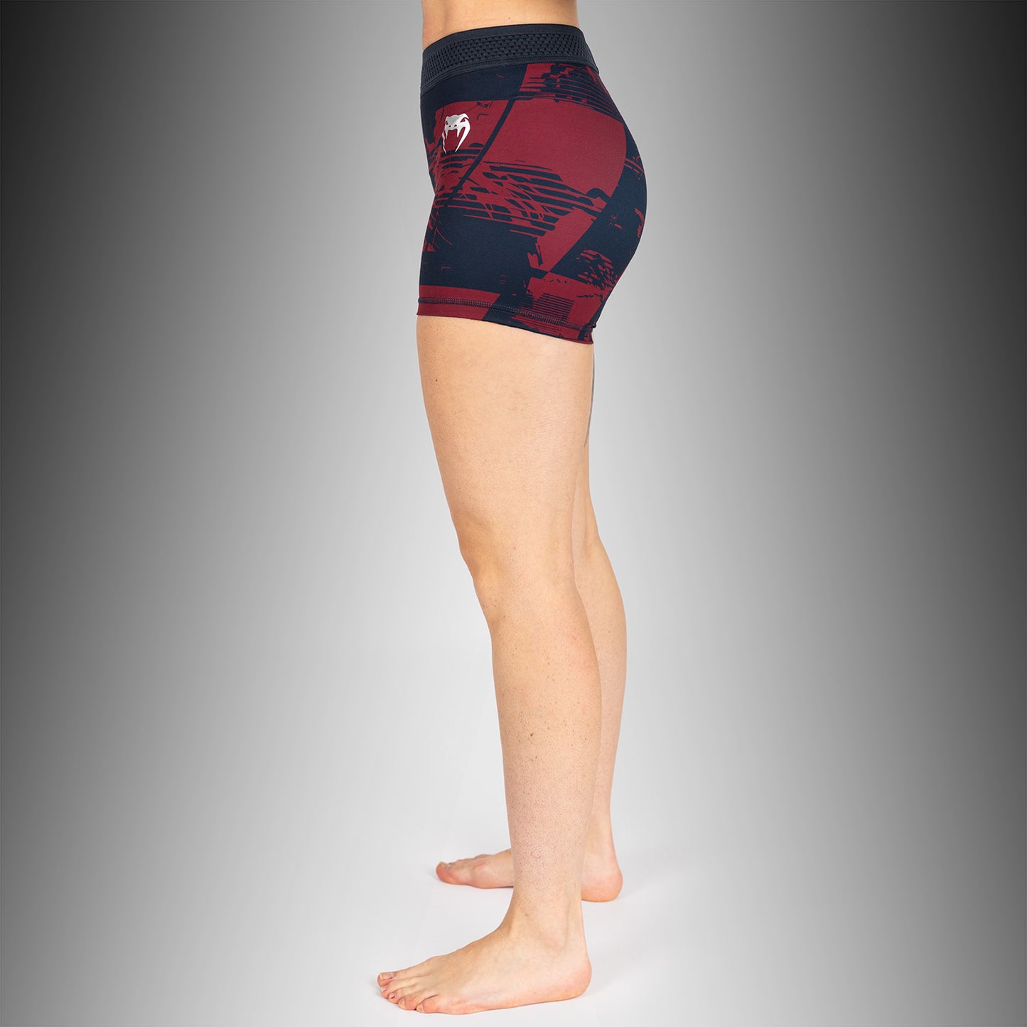 UFC Zenith by Venum Authentic Fight Week Performance Vale Tudo Short Damen - Marineblau/Burgunderrot/Silber