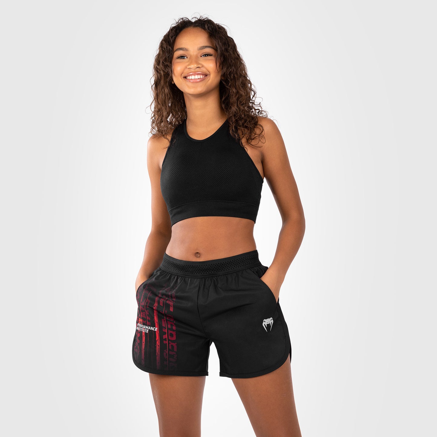 UFC Venum Performance Institute 2.0 Trainingsshort für Frauen - Schwarz/Rot