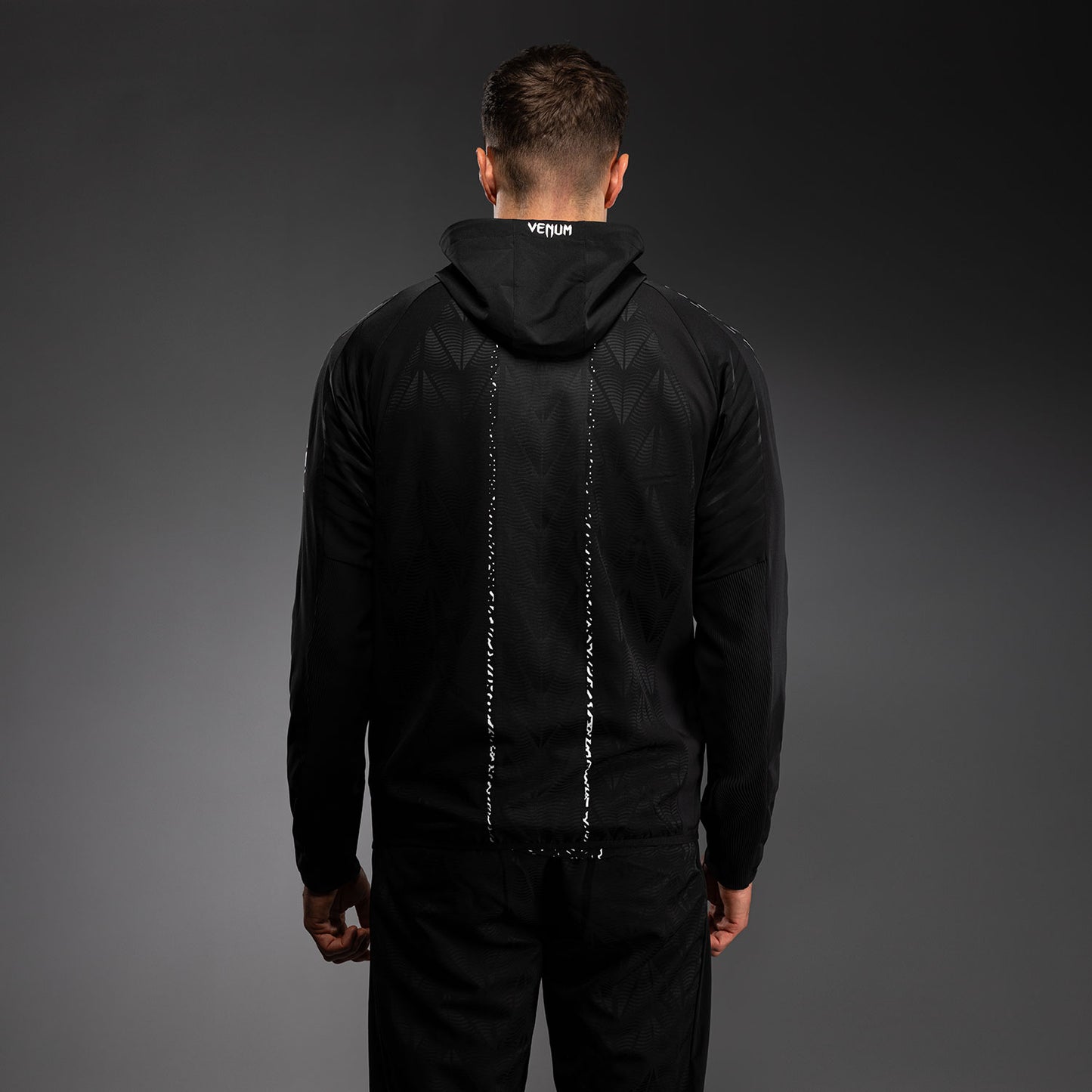 UFC Zenith by Venum Authentic Fight Night Kapuzenjacke Herren Personalisiert - Schwarz