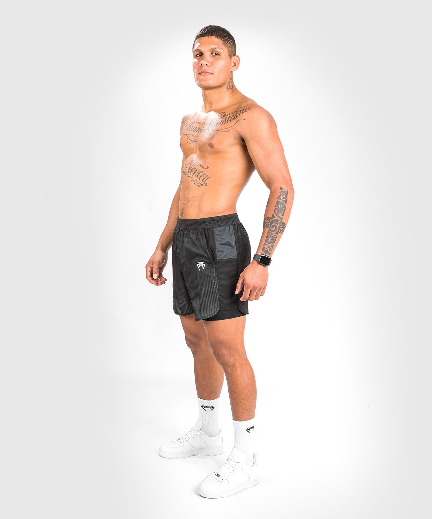 Venum Biomecha 2-in-1 Trainingsshorts - Schwarz/Grau