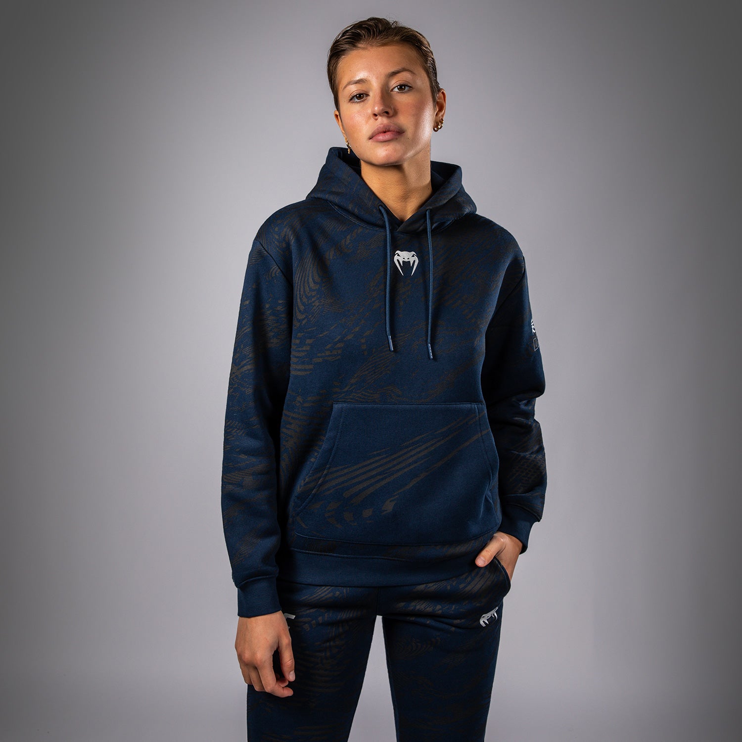 Damen Pullover Hoodie Damen Dunkelblau UFC Fusion By Venum Fight