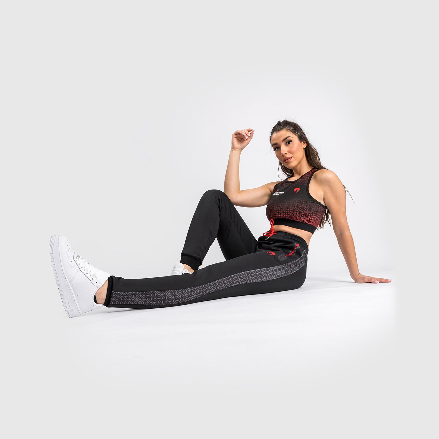 Venum UFC Performance Institute Jogginghose – Für Damen – Schwarz/Rot