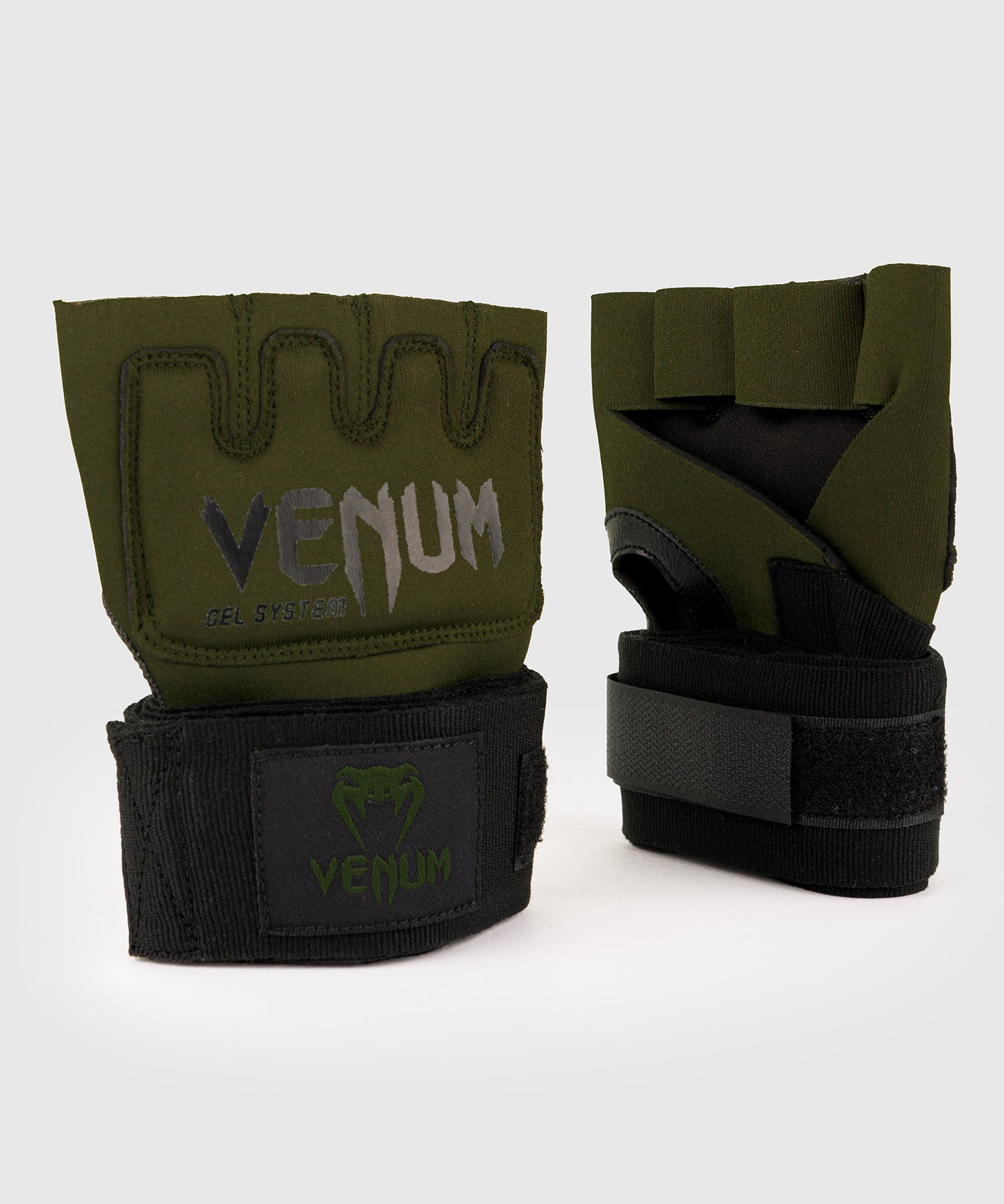 Venum Kontakt Gel Handschuh Wraps - Khaki/Schwarz