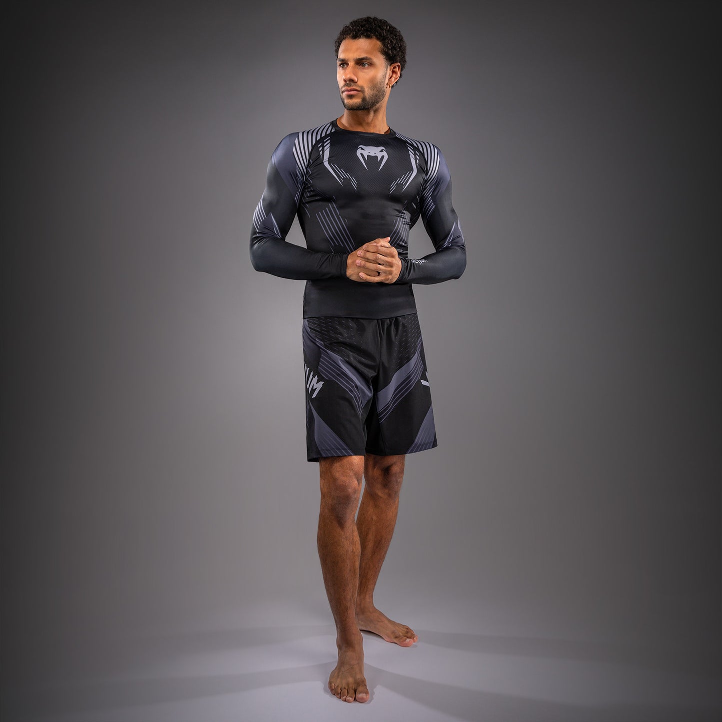 Venum No-Gi 6.0 Langarm Rashguard - Schwarz/Grau