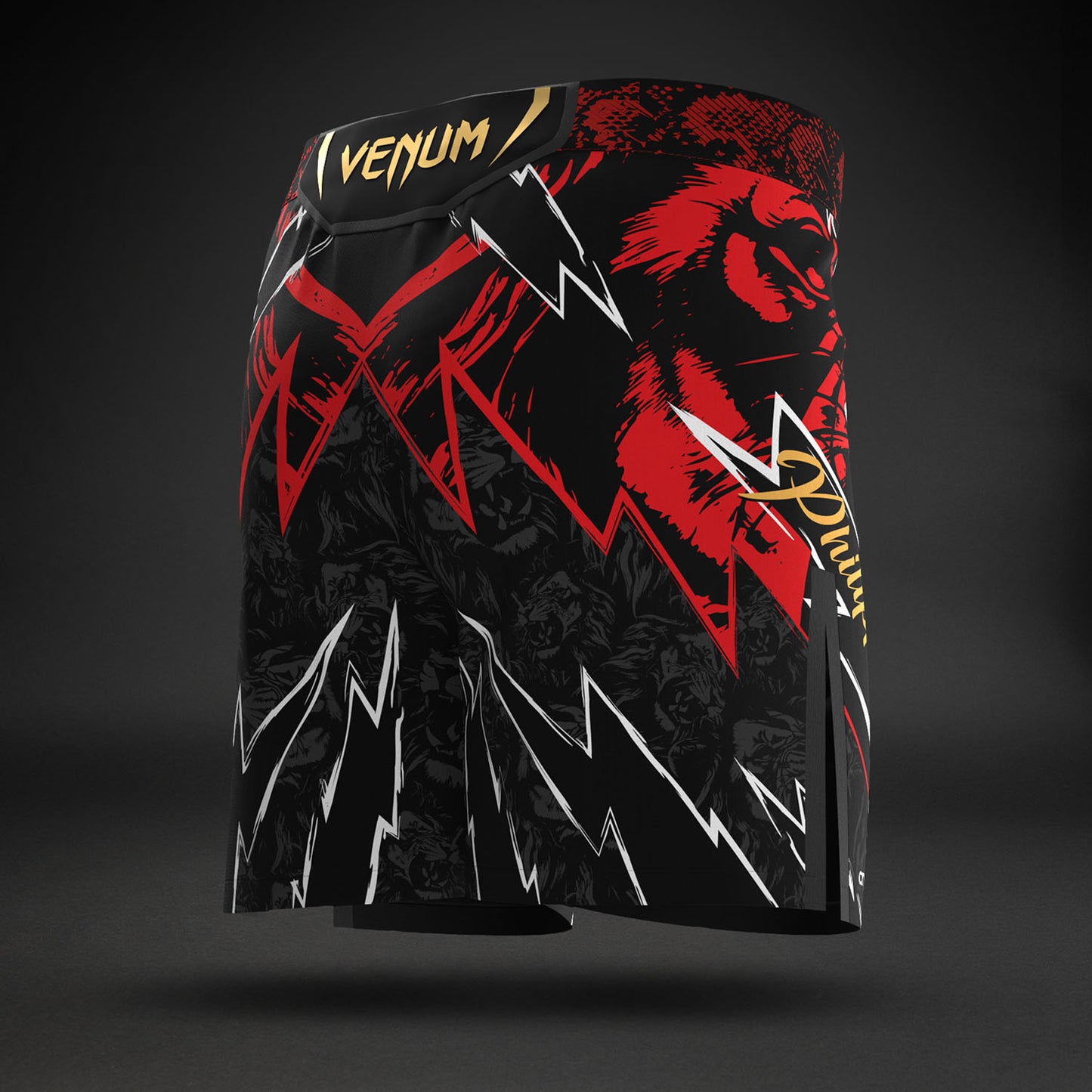 UFC Unrivaled by Venum Jon Jones Herren Short Fit Fight Short - Rot