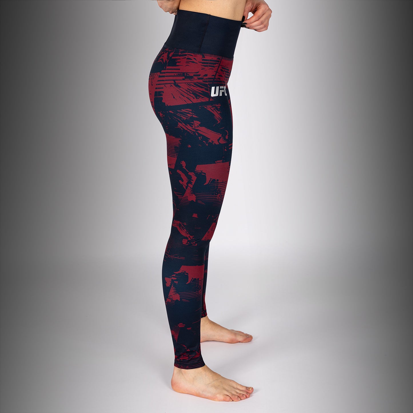 UFC Zenith by Venum Authentic Fight Week Damen-Leggings - Marineblau/Bordeauxrot/Silber