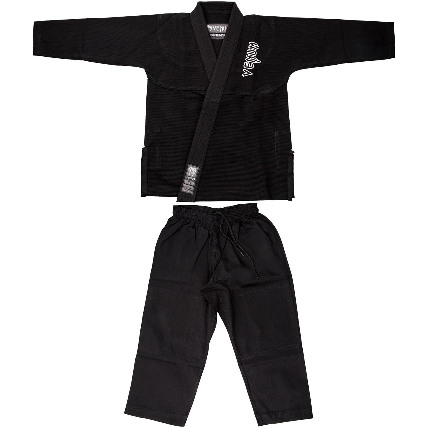 Venum Contender Kids BJJ Gi (Weißer Gürtel angeboten) - Schwarz