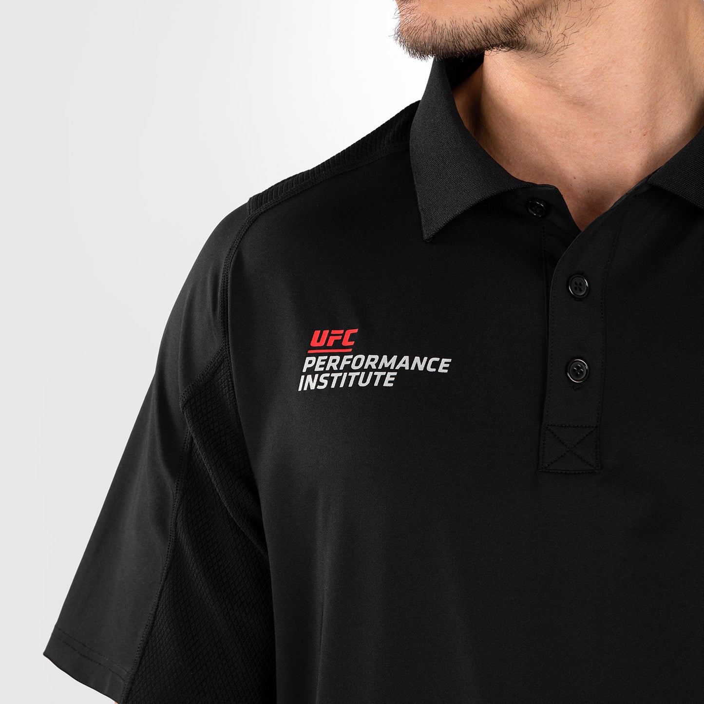 UFC Venum Performance Institute 2.0 Poloshirt für Männer - Schwarz/Rot