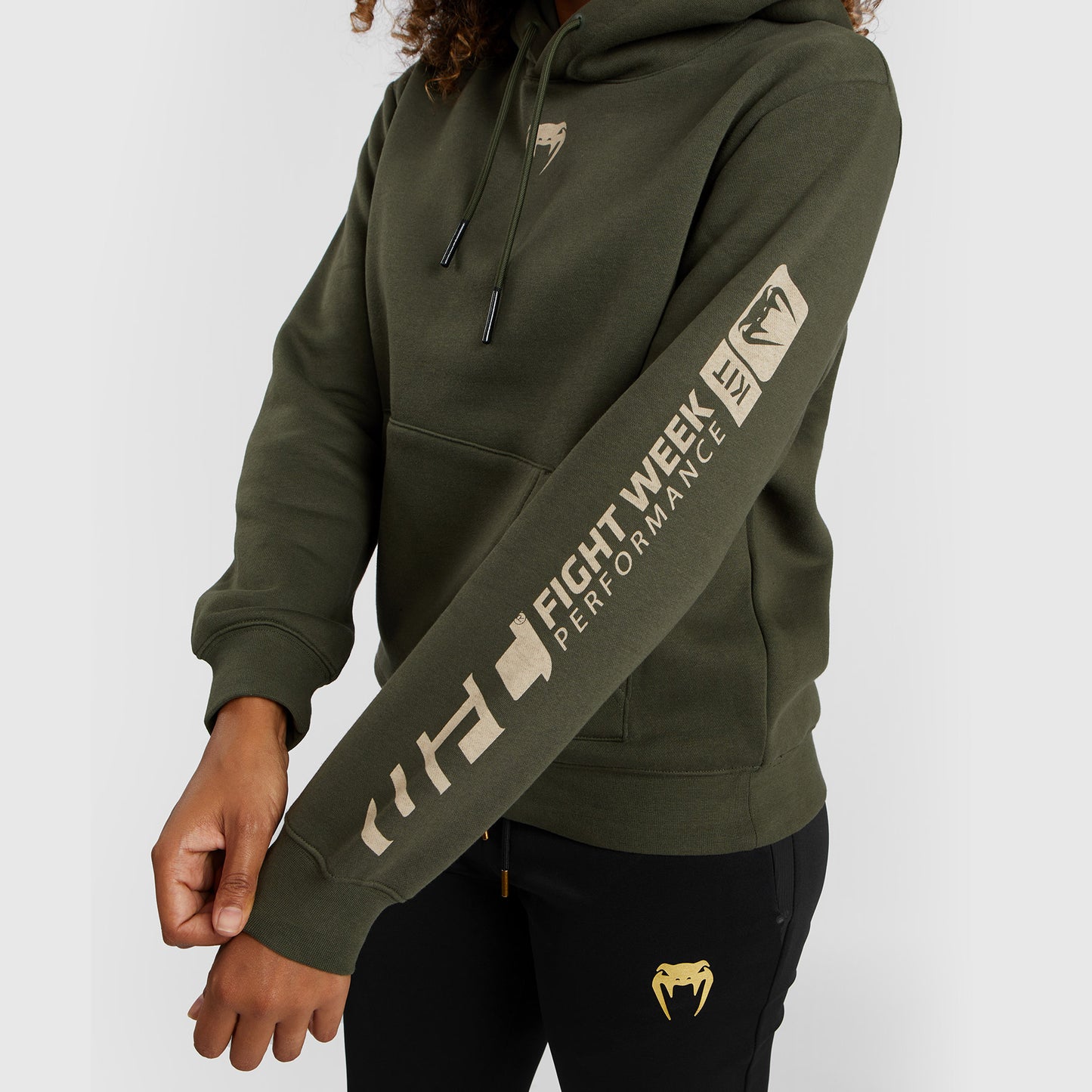 UFC Adrenaline by Venum Fight Week Damen Pullover Hoodie - Khaki