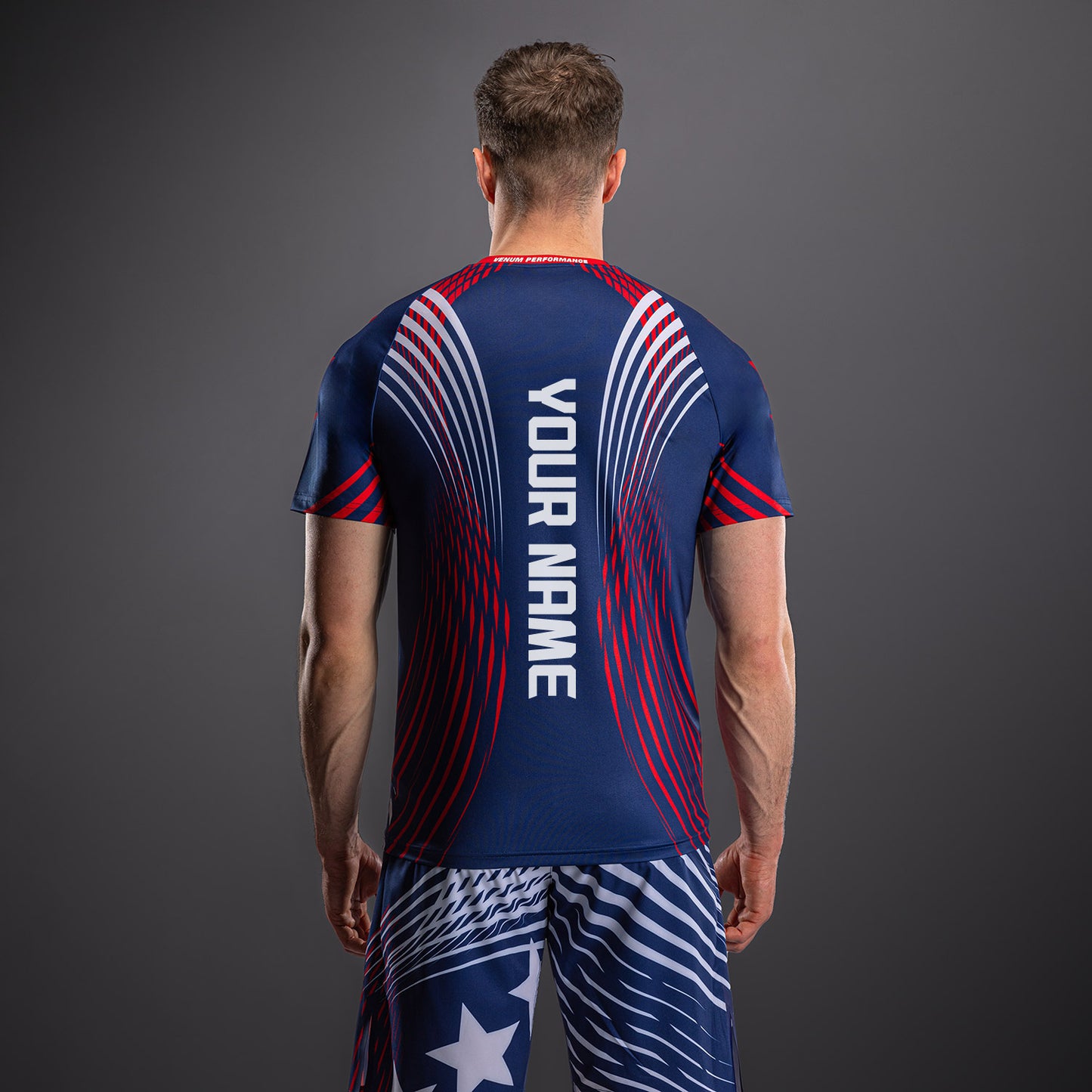 Official UFC Freedom 250 by Venum Authentic Fight Night Walkout Jersey für Herren - Blau
