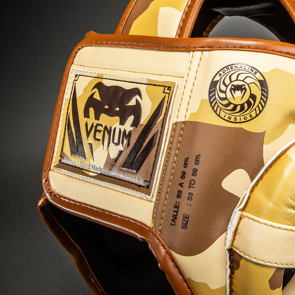 Venum Elite Camo Kopfschutz – Hellbeige/Braun