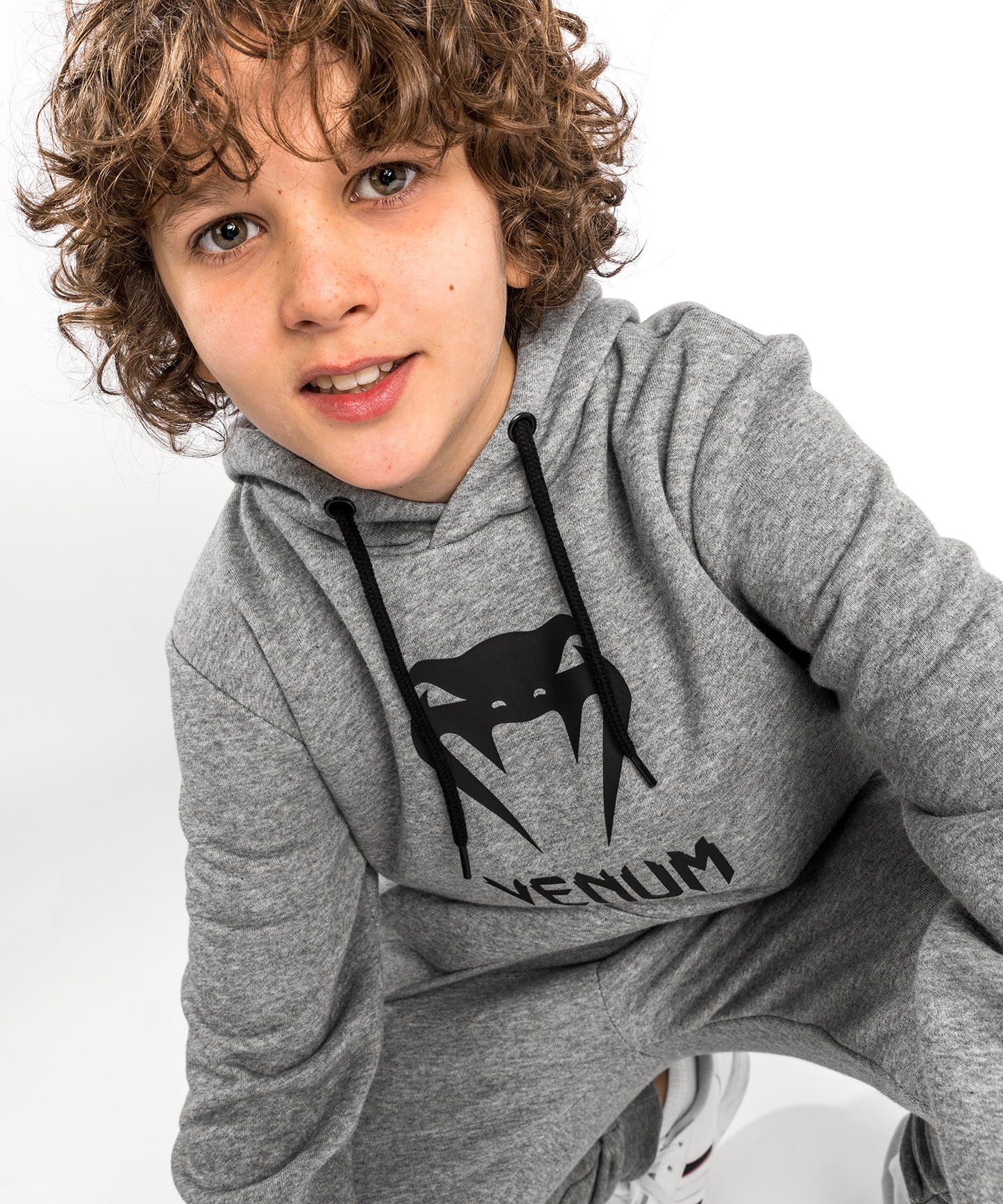 Venum Classic Hoodie – Für Kinder – Hellgrau Meliert