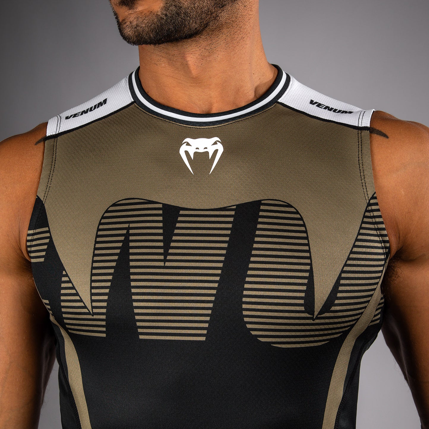 Venum Adrenaline Ärmellose Rashguards – Schwarz/Sand