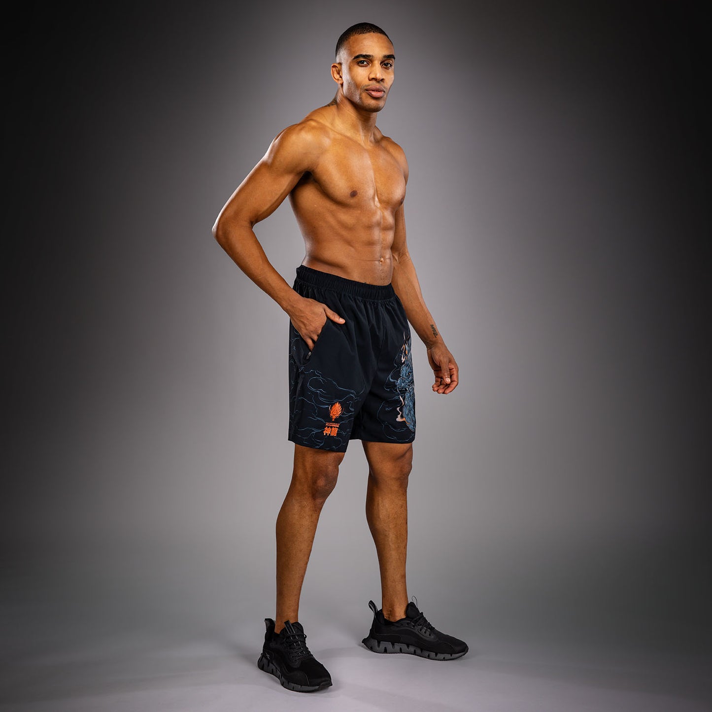 Venum Thunder Dragon Trainingsshorts – Schwarz/Grau/Kupfer