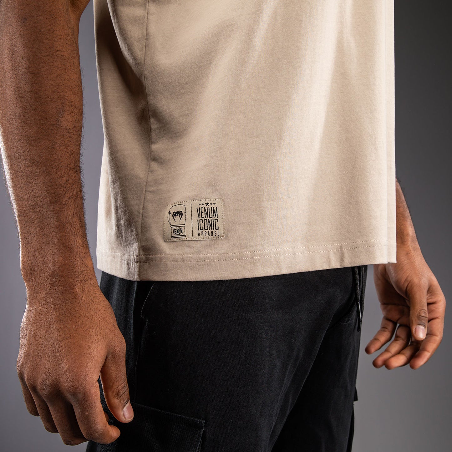 Venum Fight Icon T-Shirt aus Baumwolle - Hellbeige