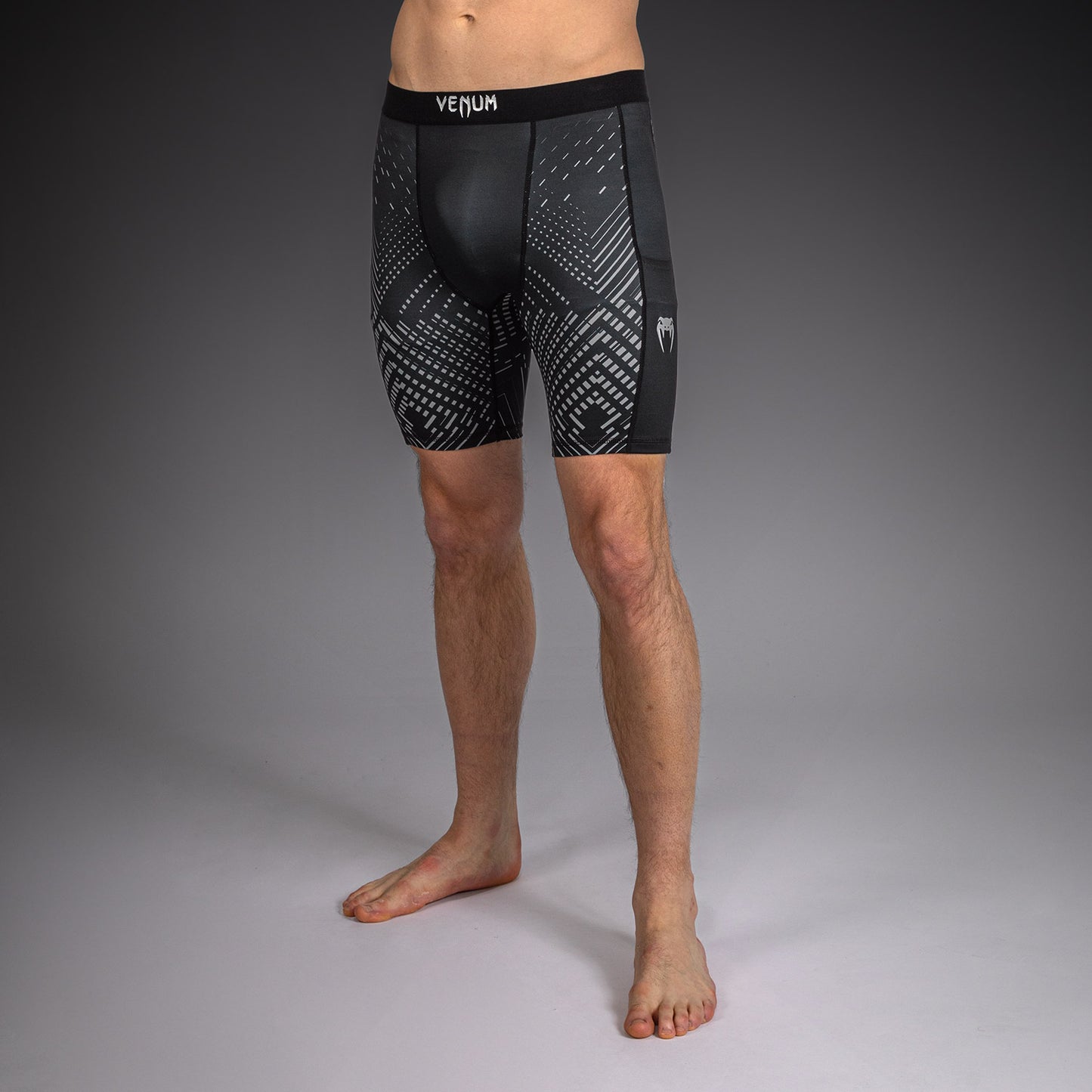 Venum Midnight Fury Kompressionsshort – Schwarz/Grau/Silber