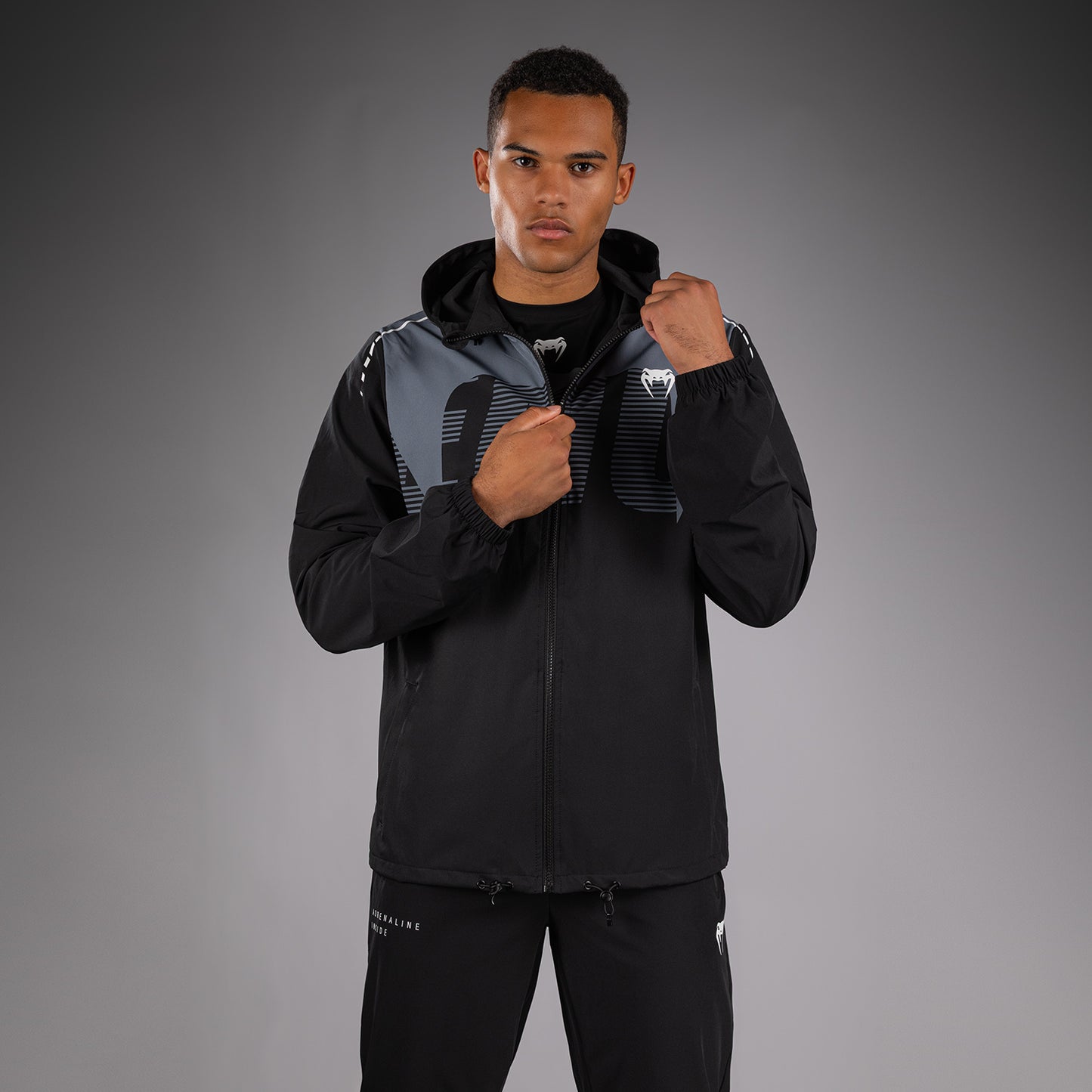 Venum Adrenaline Trainingsjacke – Schwarz/Silbergrau
