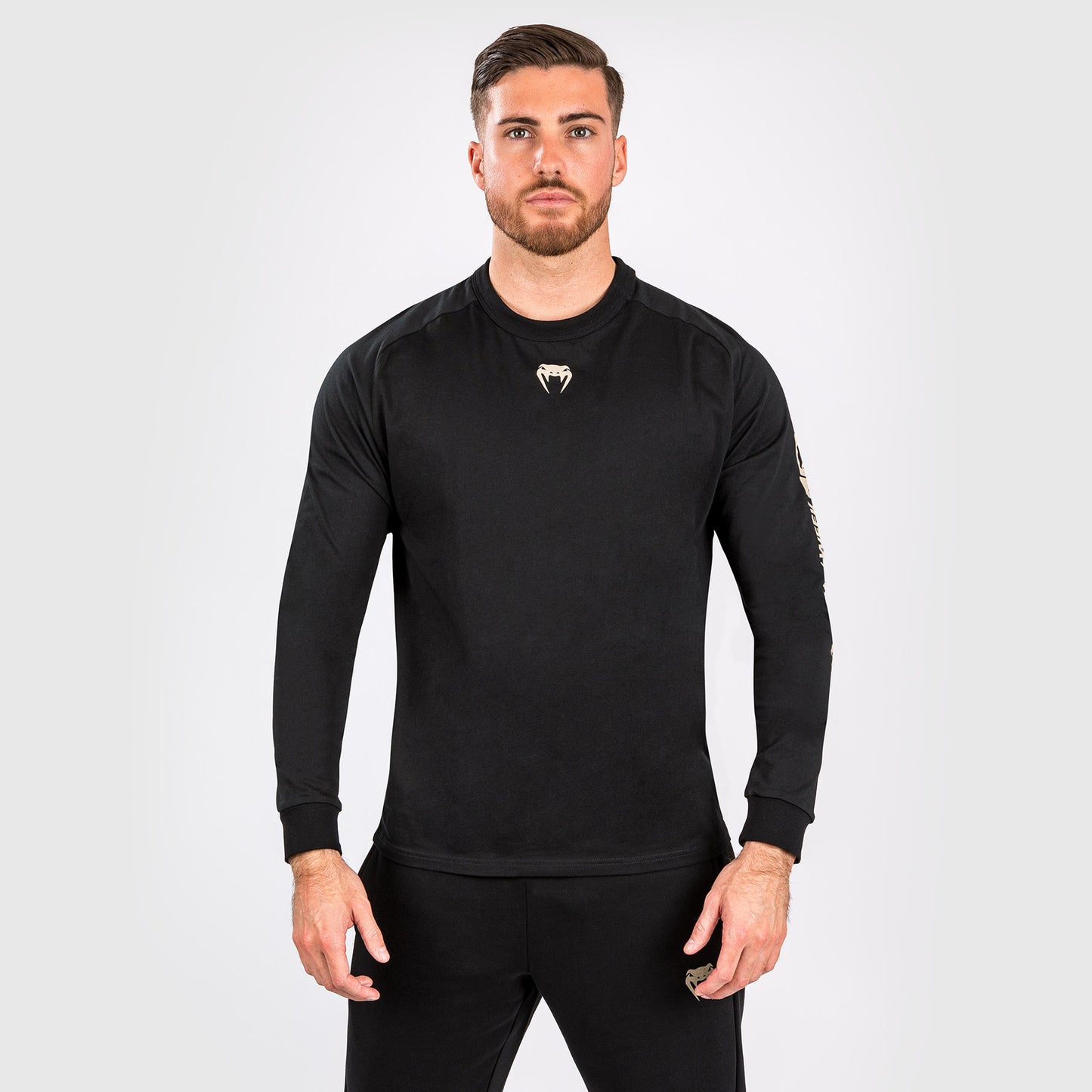 UFC Adrenaline by Venum Fight Week Langärmeliges Herren-T-Shirt - Schwarz