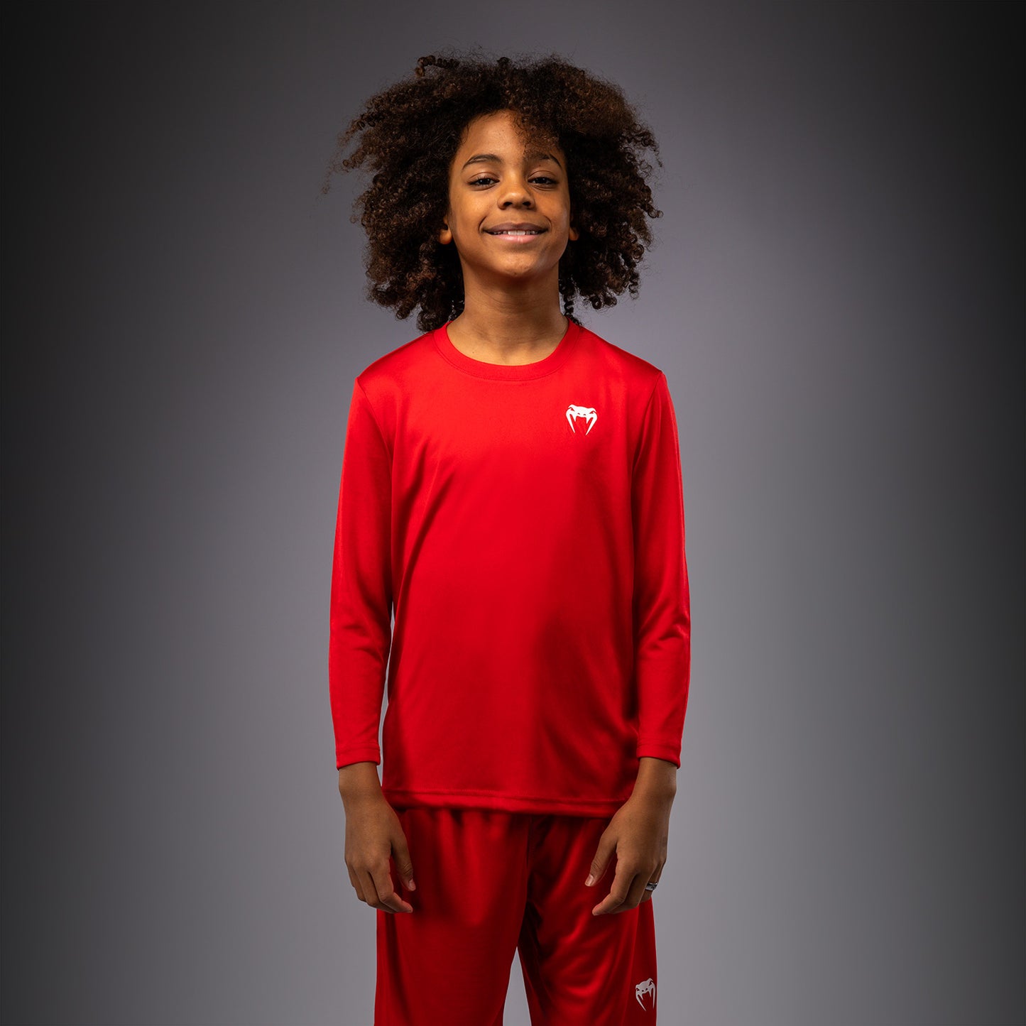 Venum Lineup T-Shirt Langarm Für Kinder - Rot/Weiß