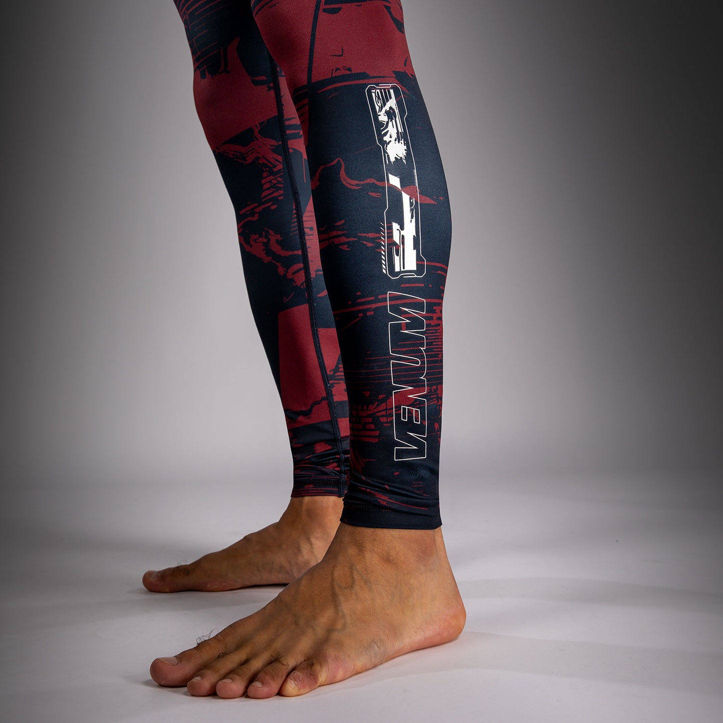 UFC Zenith by Venum Authentic Fight Week Performance Tight Herren - Marineblau/Burgunderrot/Silber