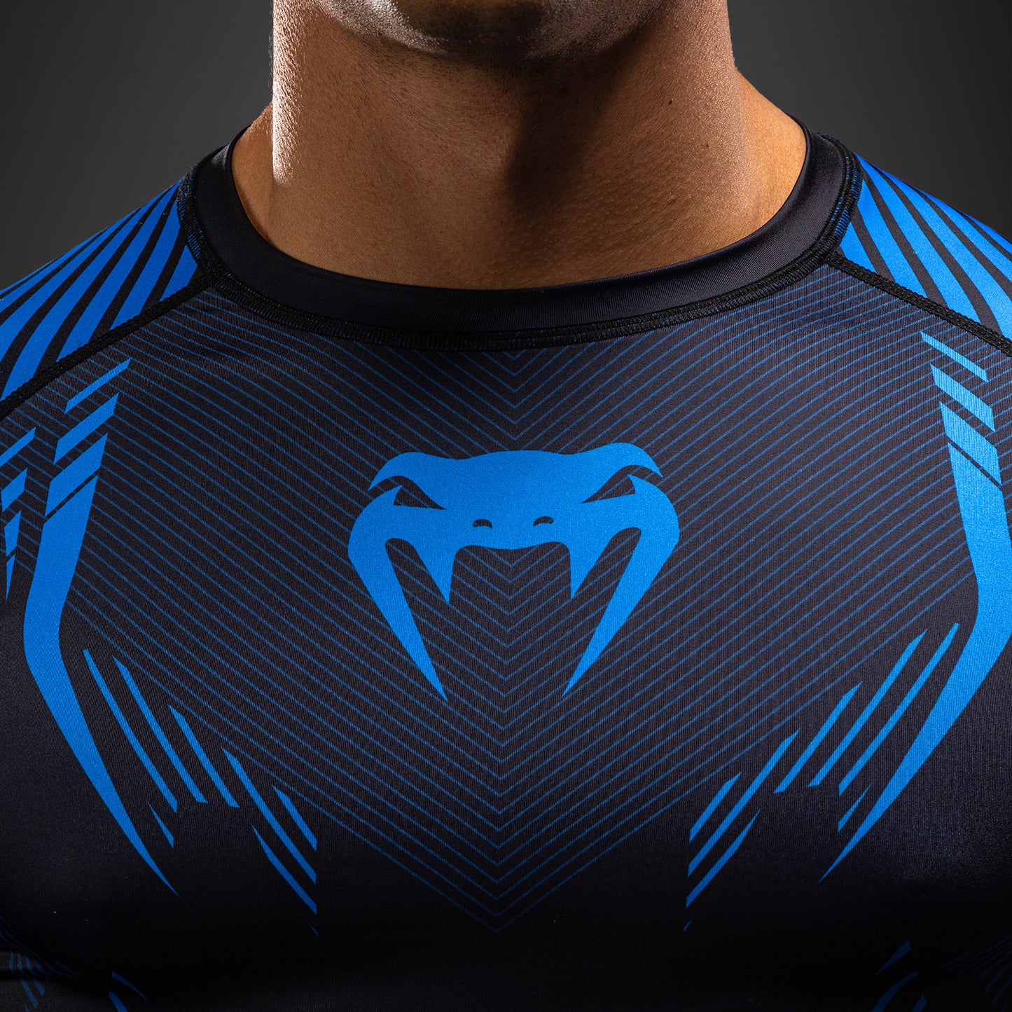 Venum No-Gi 6.0 Langarm Rashguard - Schwarz/Blau