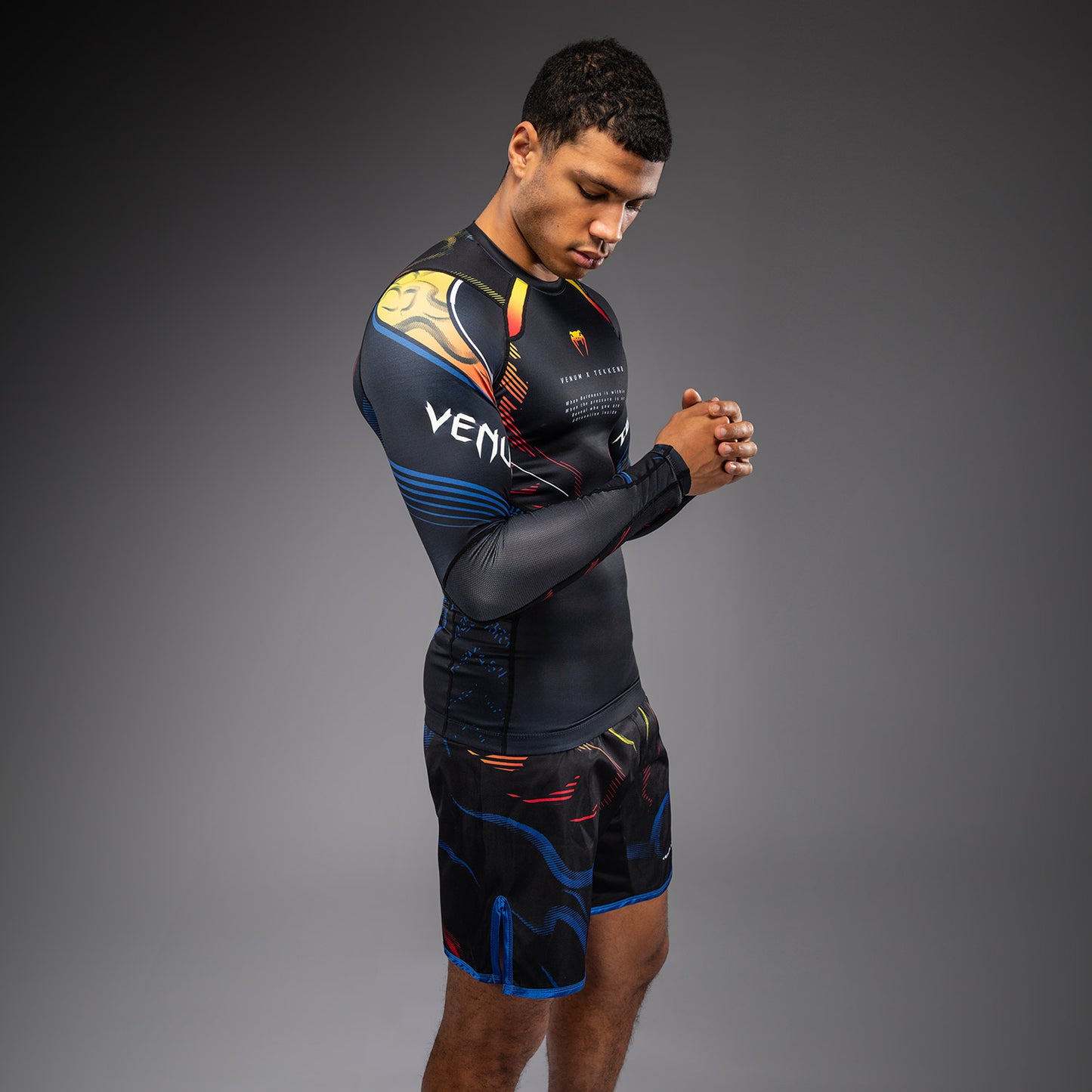Venum x TEKKEN 8 Langarm Rashguard - Schwarz/Orange
