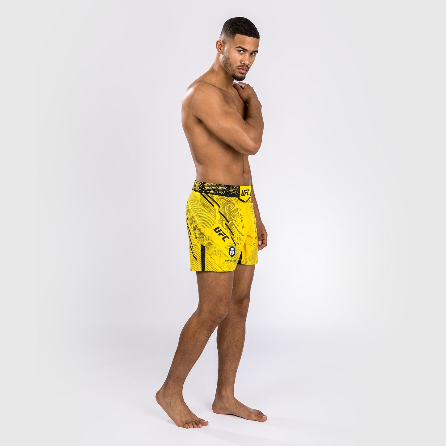 UFC Adrenaline by Venum Personalisierte Authentic Fight Night Herren-Kampfshort - Kurze Passform - Gelb
