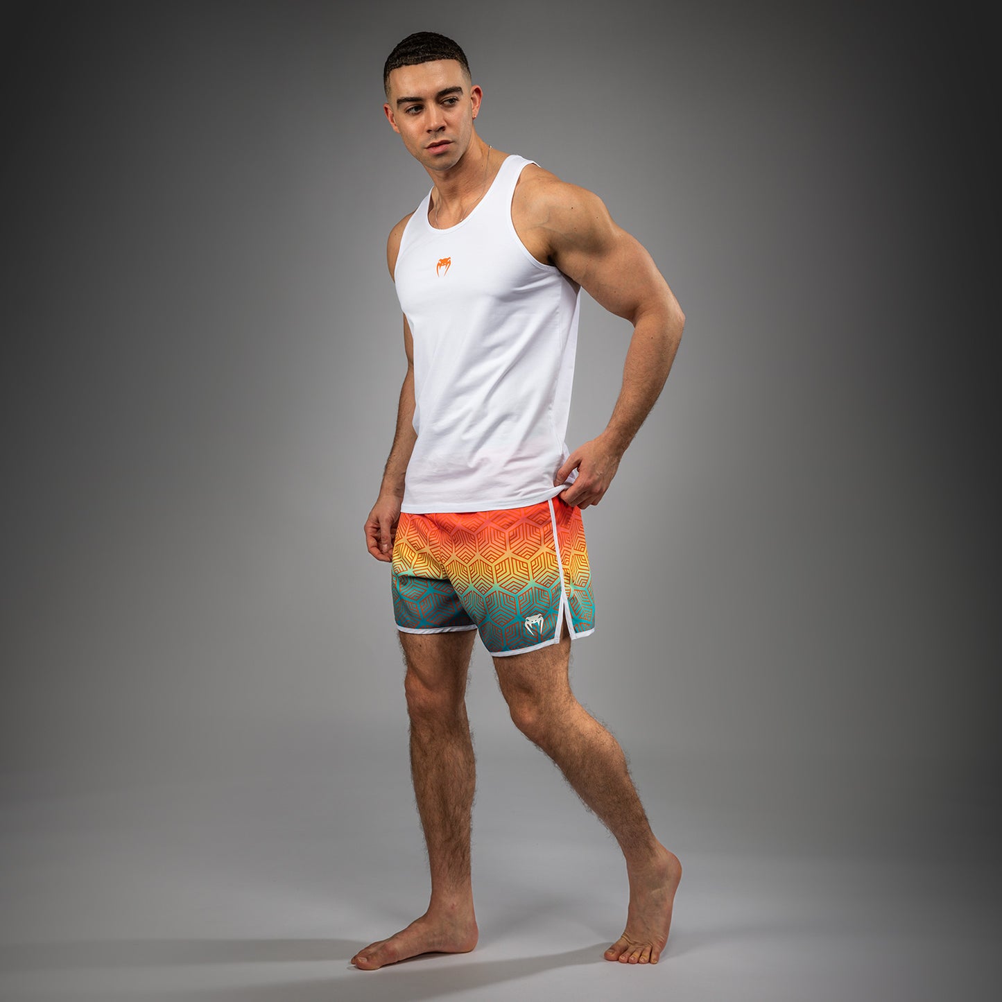 Venum Echo Tank Top - Weiß/Orange Sonnenuntergang
