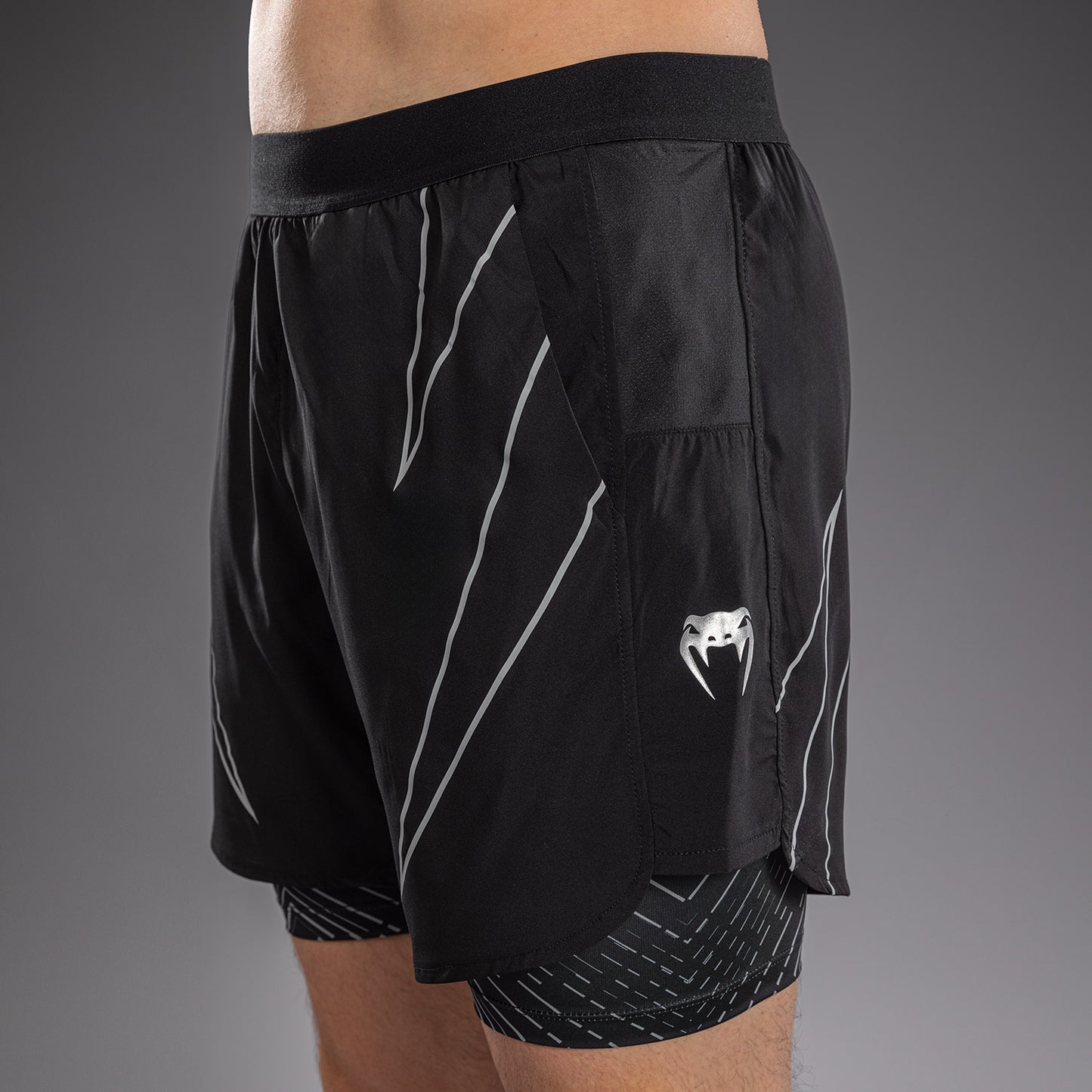 Venum Midnight Fury Trainingsshorts – Mitternachtsblau/Grau/Silber