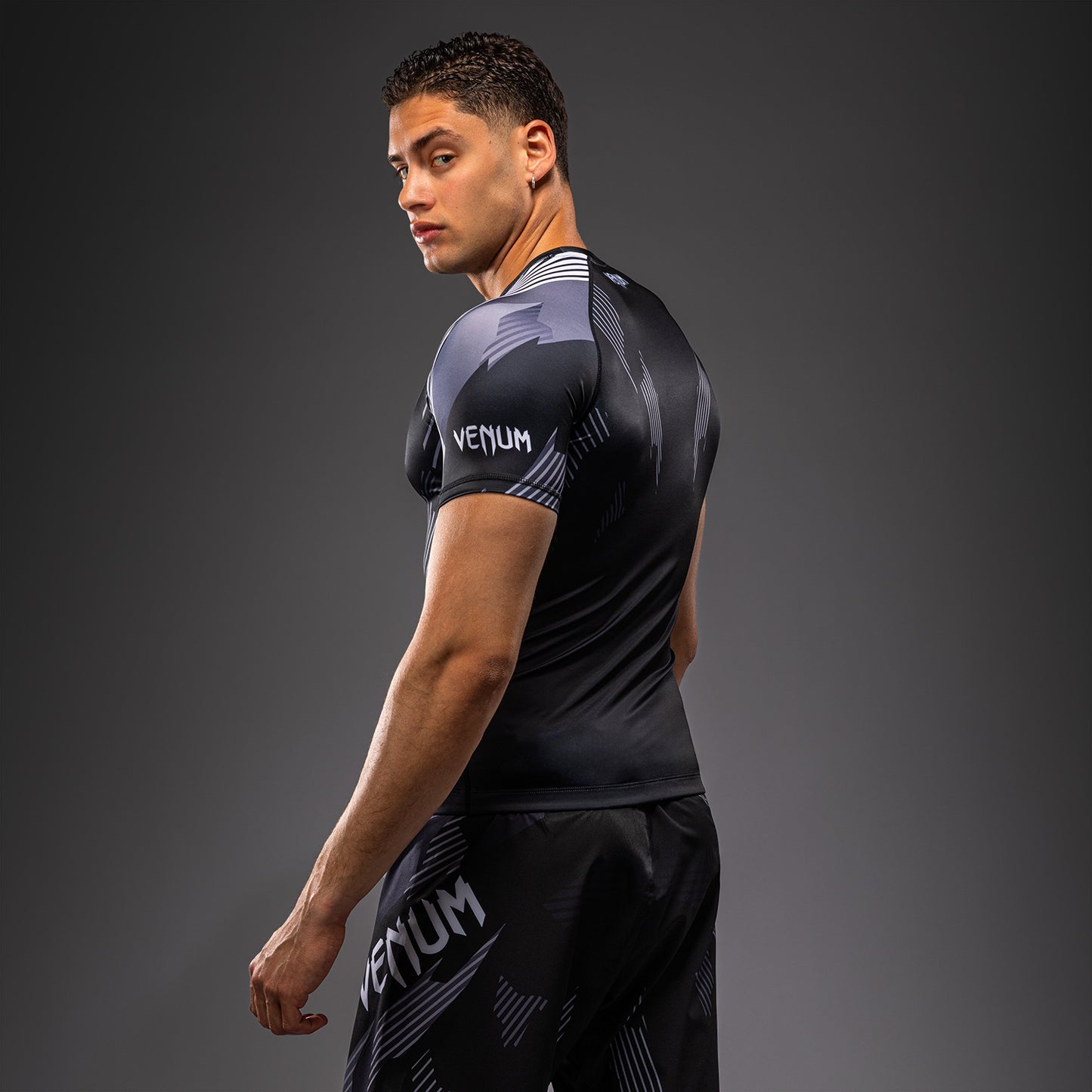 Venum No-Gi 6.0 Rashguard Kurzarm - Schwarz/Weiß