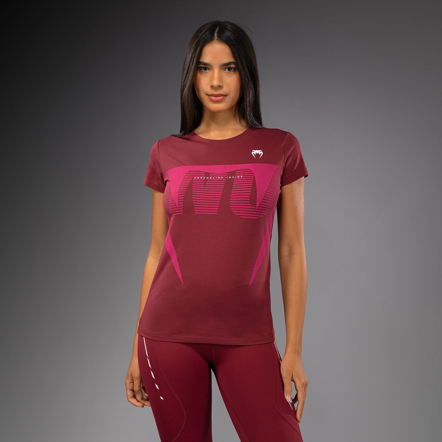 Venum Adrenaline Damen T-Shirt – Burgunder/Rosa