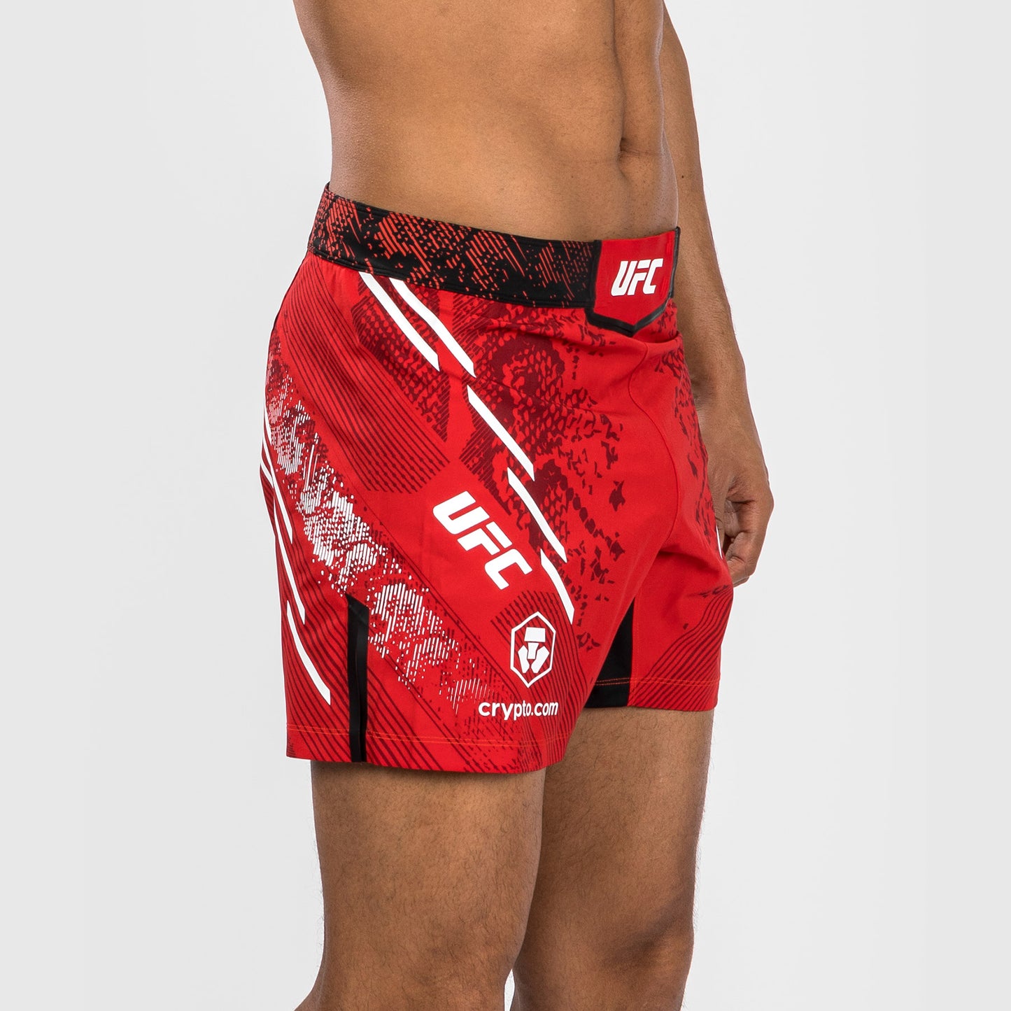 UFC Adrenaline by Venum Personalisierte Authentische Fight Night Herren-Kampfshorts - Kurze Passform - Rot