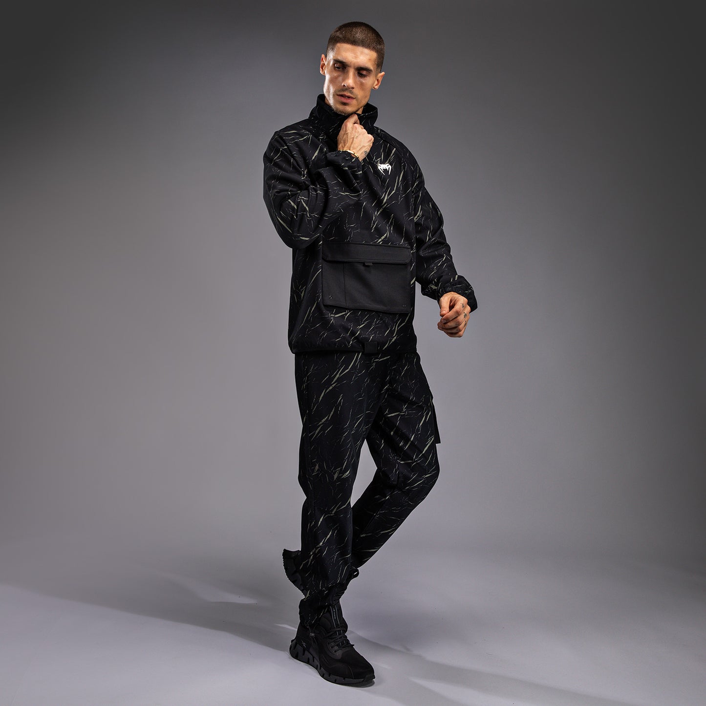 Venum Trooper Herren Trainingsanzug Jacke - Schwarz/Sandstein