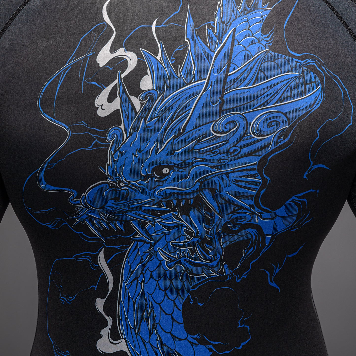 Venum Thunder Dragon Langarm Rashguard – Schwarz/Königsblau