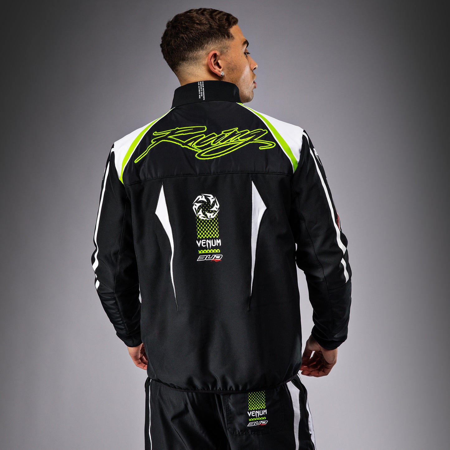 Venum x Bud Racing Herren Jacke - Schwarz/Weiß/Limettengrün