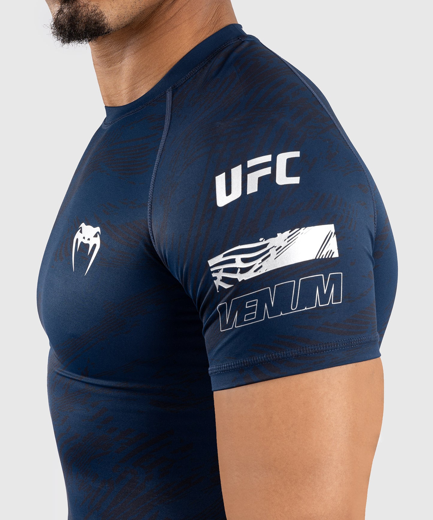 UFC Fusion by Venum Fight Week Herren Performance Kurzarm Rashguard - Ozeanisches Blau