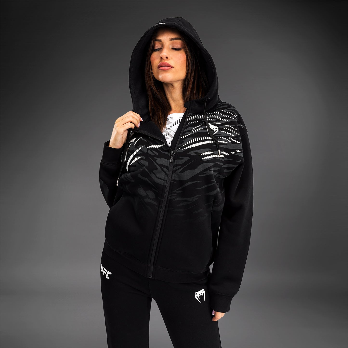UFC Fusion by Venum Replica Damen Zip Hoodie - Schwarz