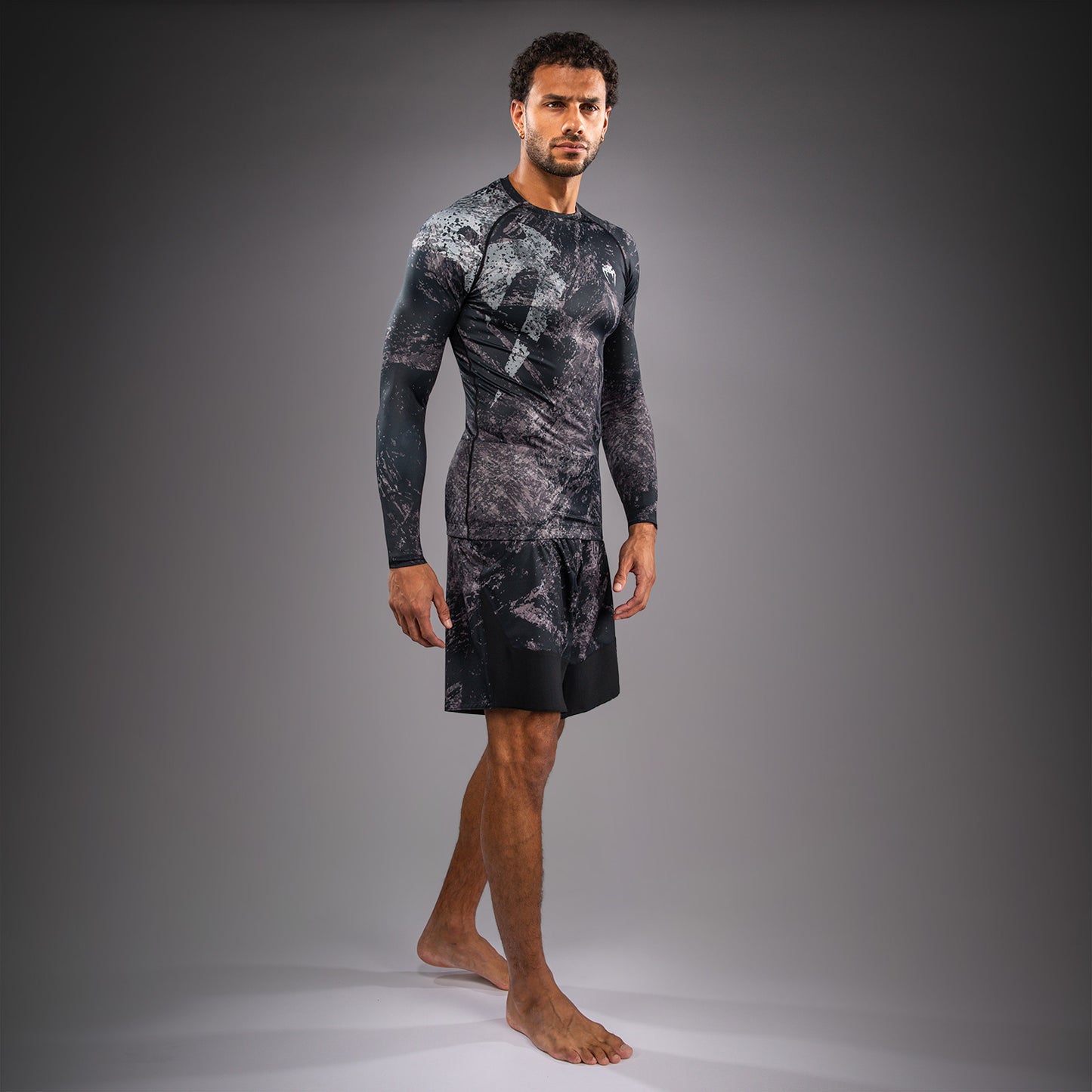 Venum Rage & Workout Langarm-Rashguard - Schwarz/Grau