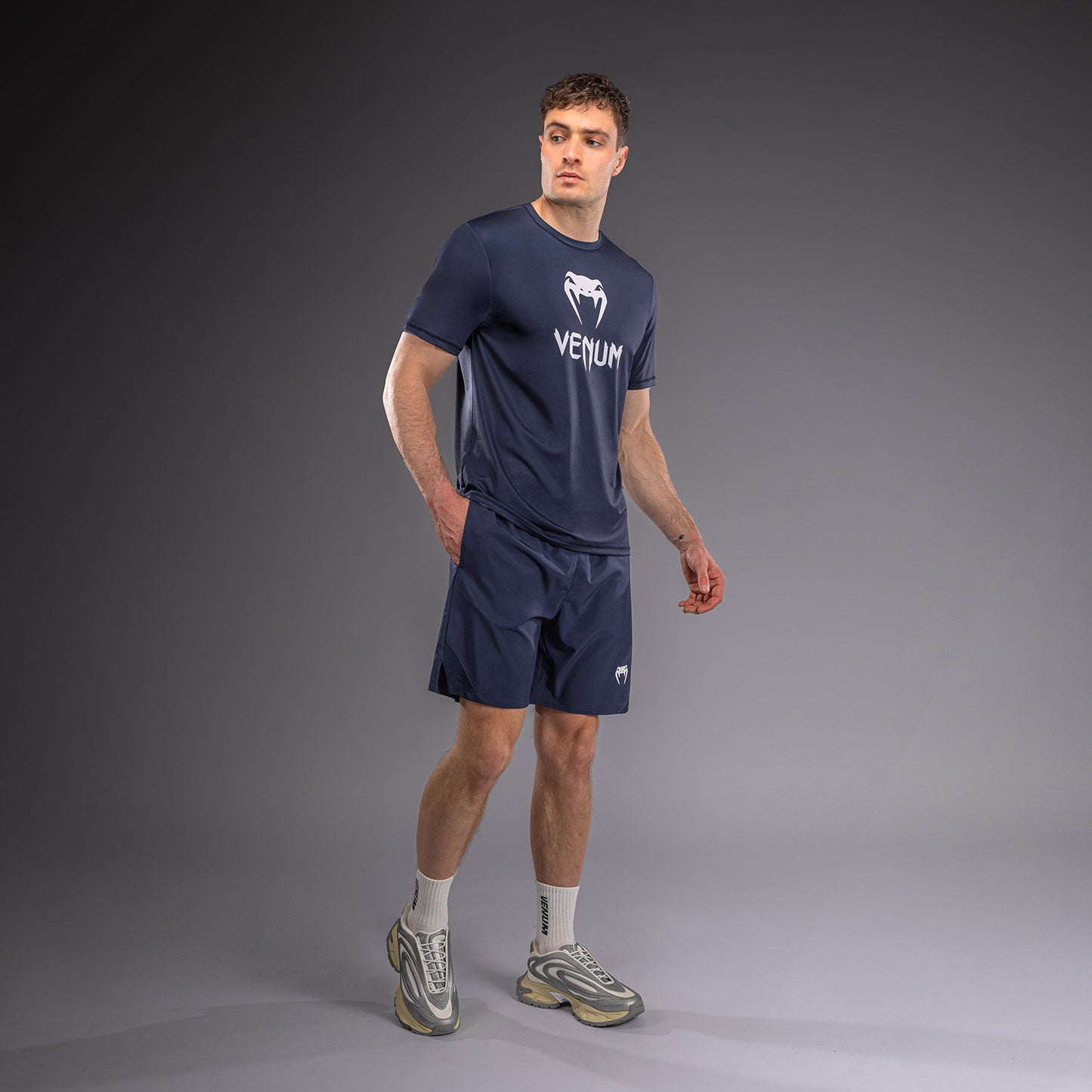Venum Classic Dry Tech T-Shirt - Marineblau/Weiß