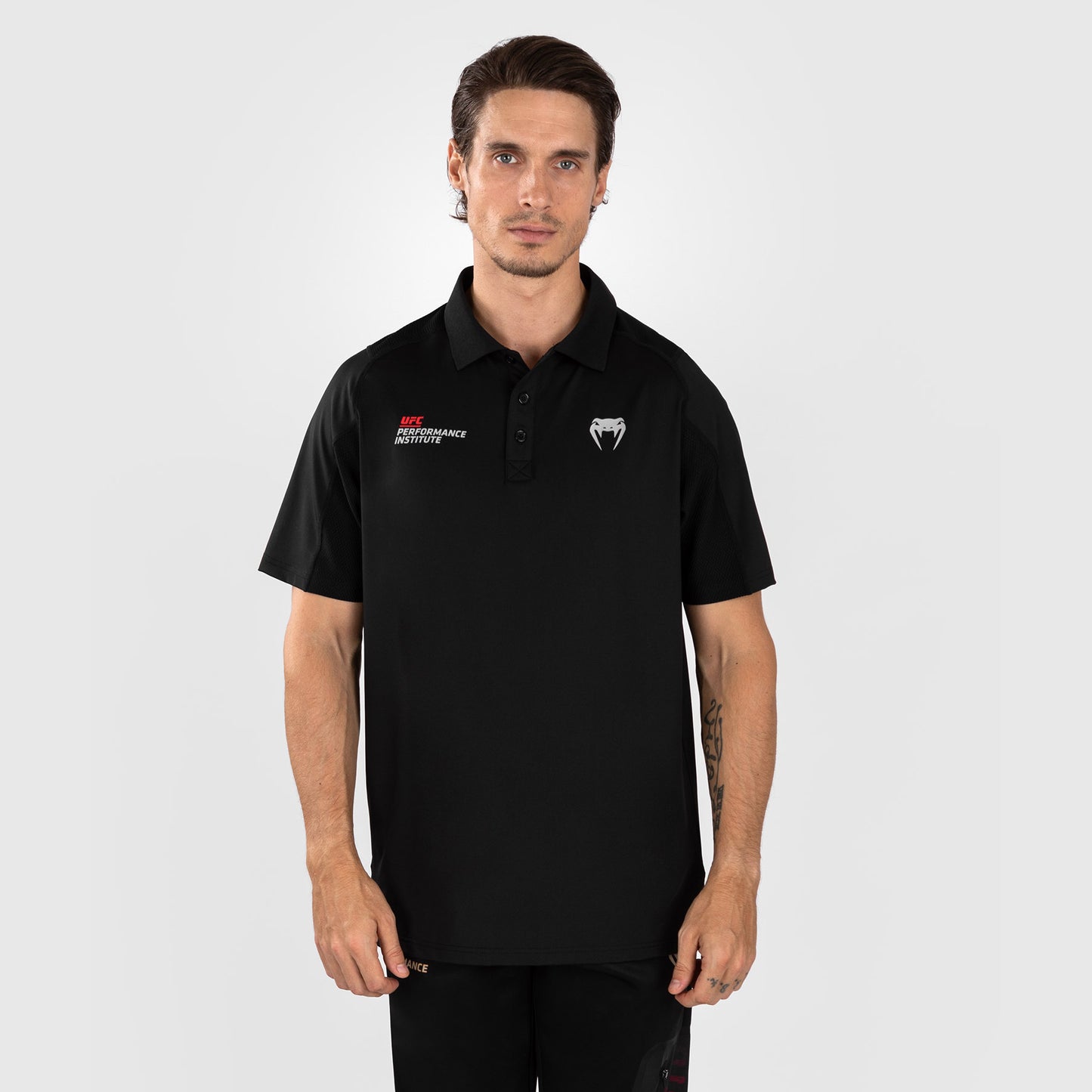 UFC Venum Performance Institute 2.0 Poloshirt für Männer - Schwarz/Rot
