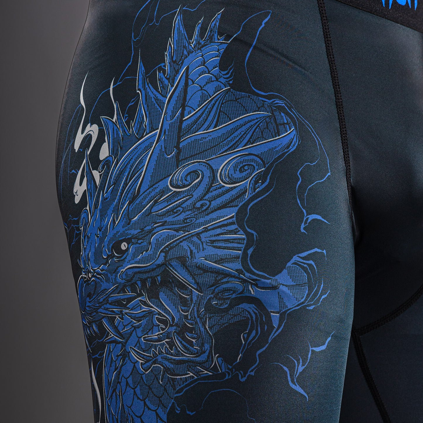 Venum Thunder Dragon Spats – Schwarz/Königsblau