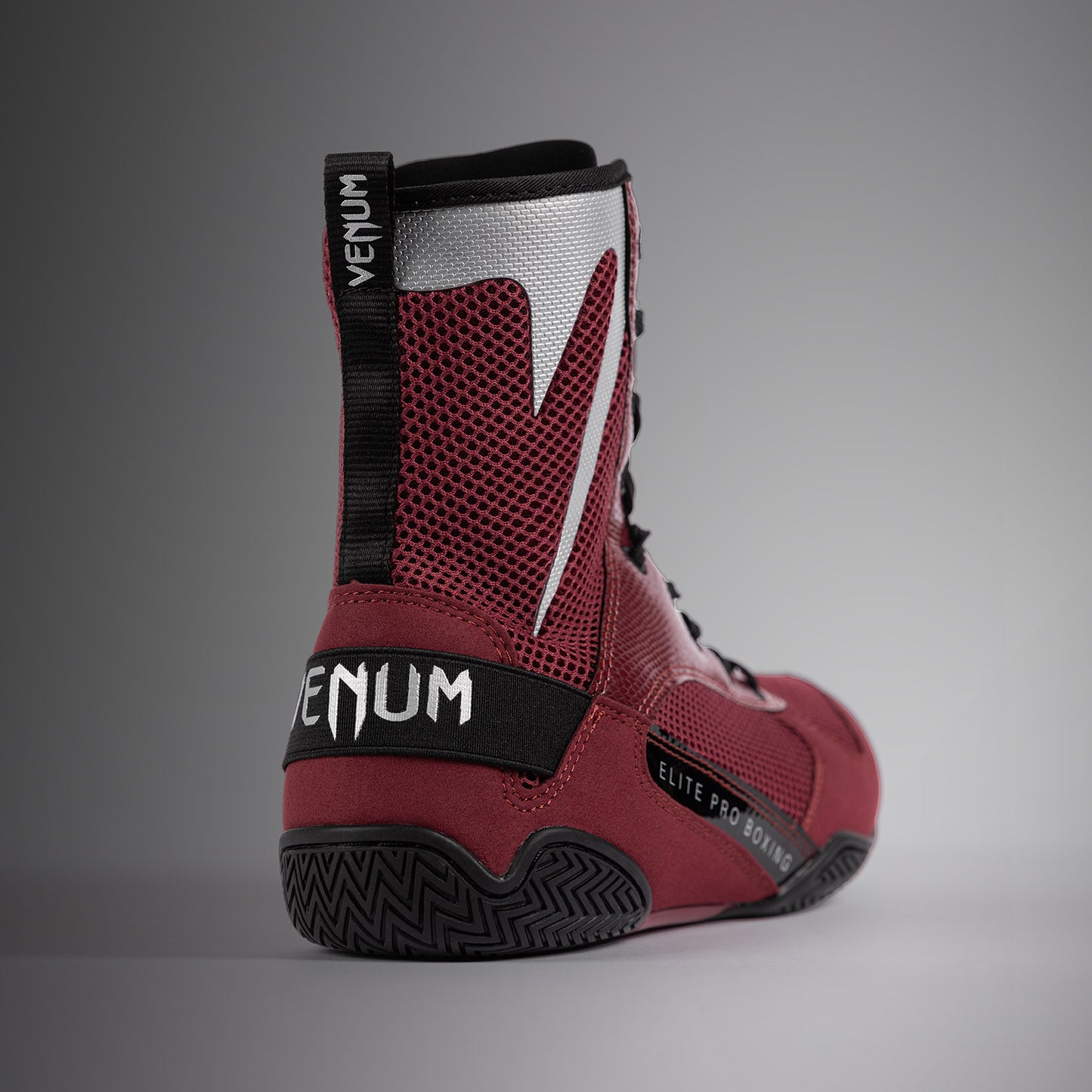 Venum Elite Boxschuhe - Burgund/Silber