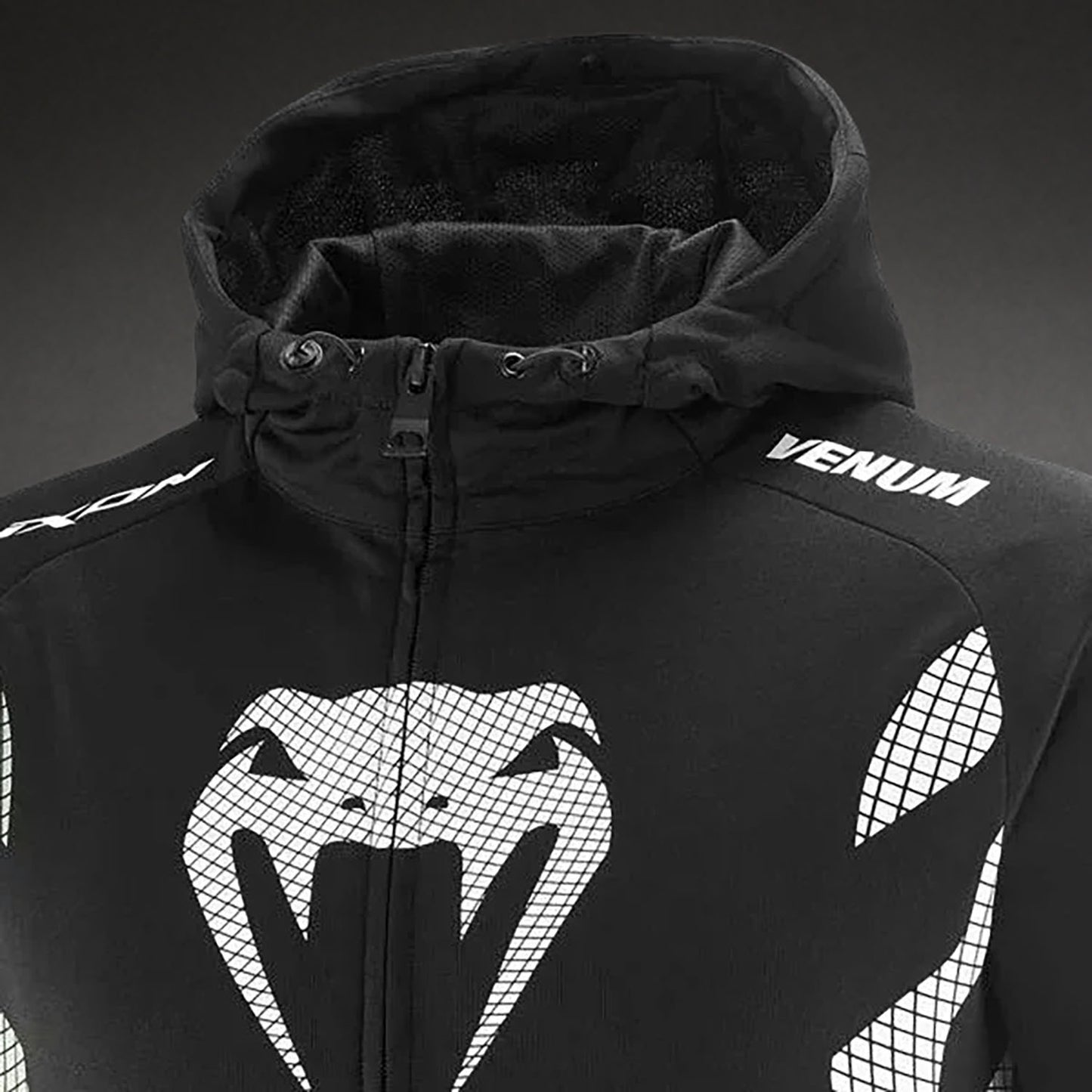 Venum x Ixon Touch-R Motorradjacke – Schwarz/Weiß
