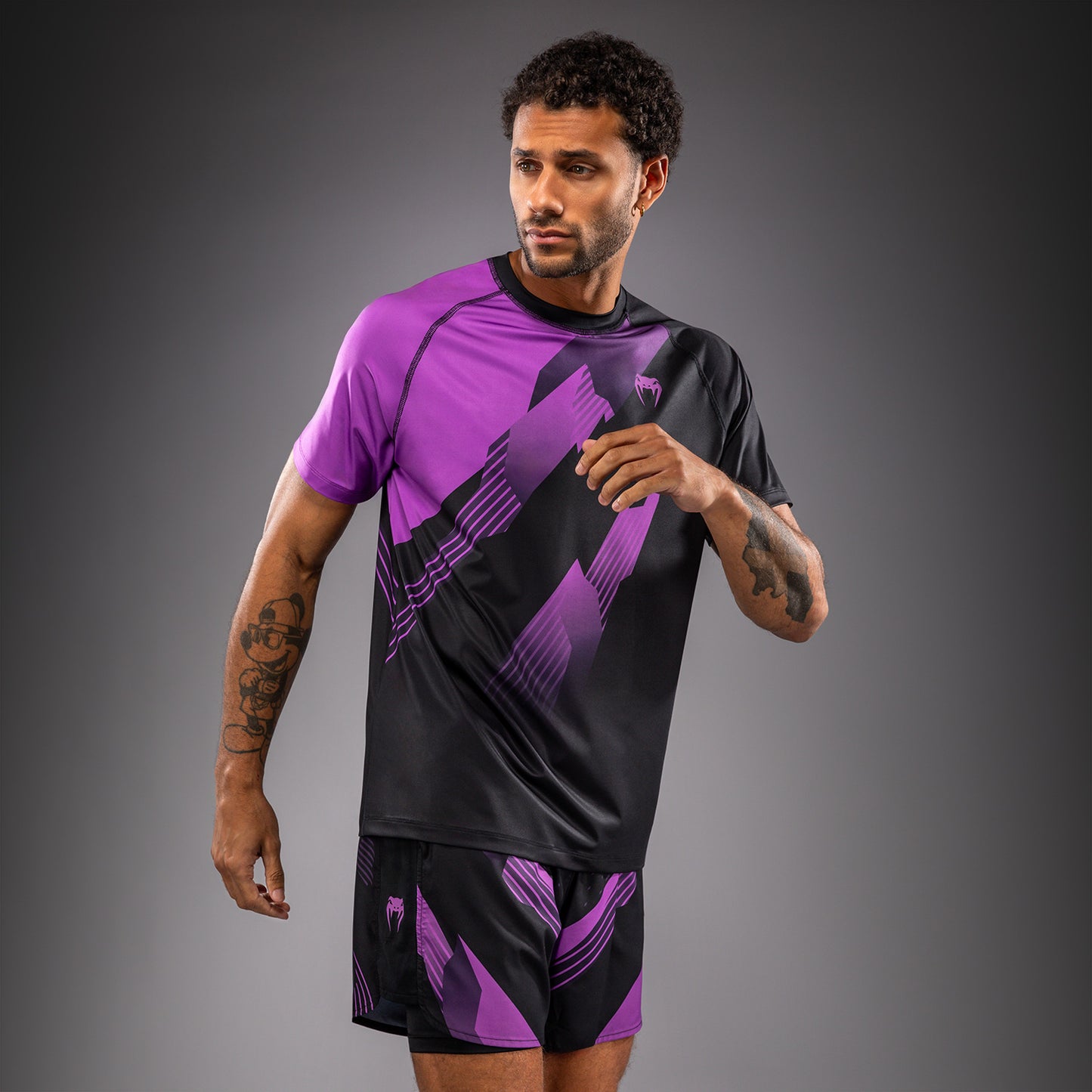 Venum No-Gi 6.0 Dry-Tech T-Shirt - Schwarz/Lila