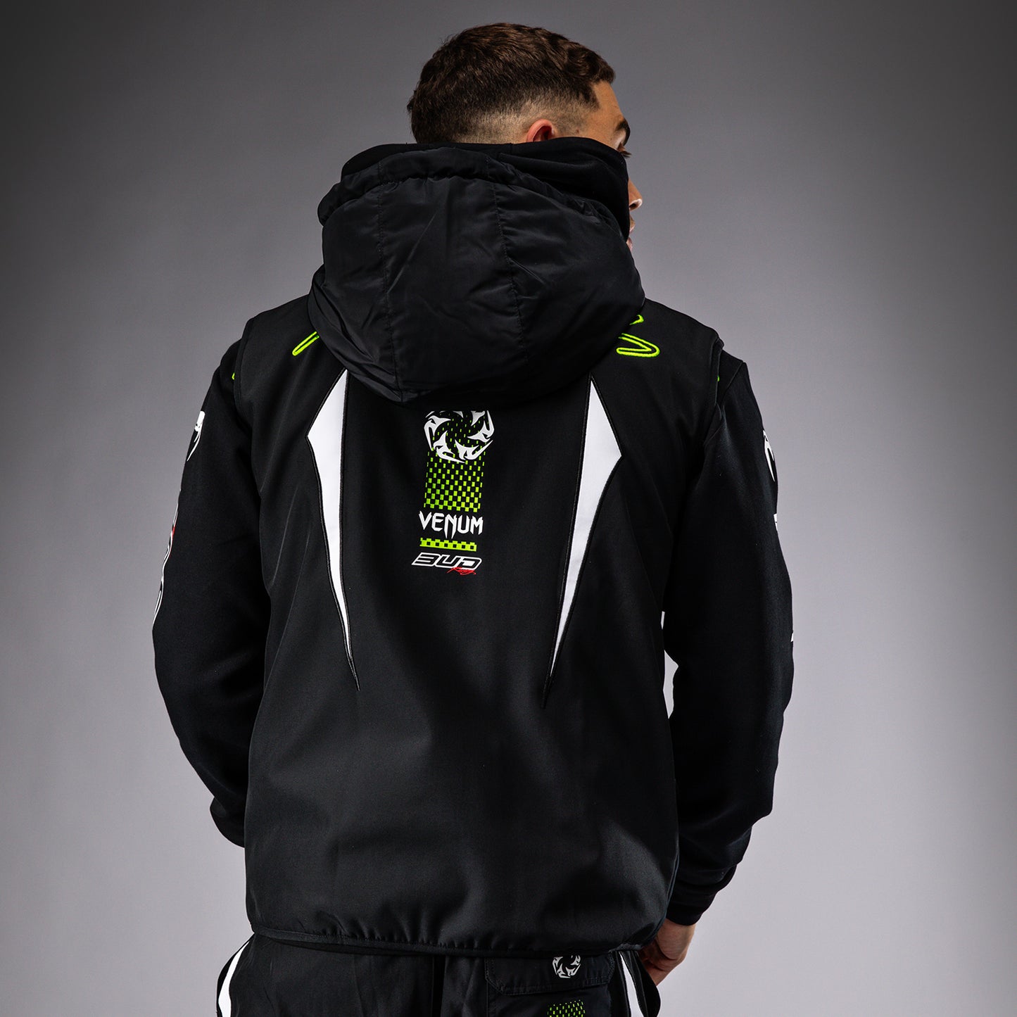 Venum x Bud Racing Herren Ärmelloses Jackett - Schwarz/Weiß/Lindgrün