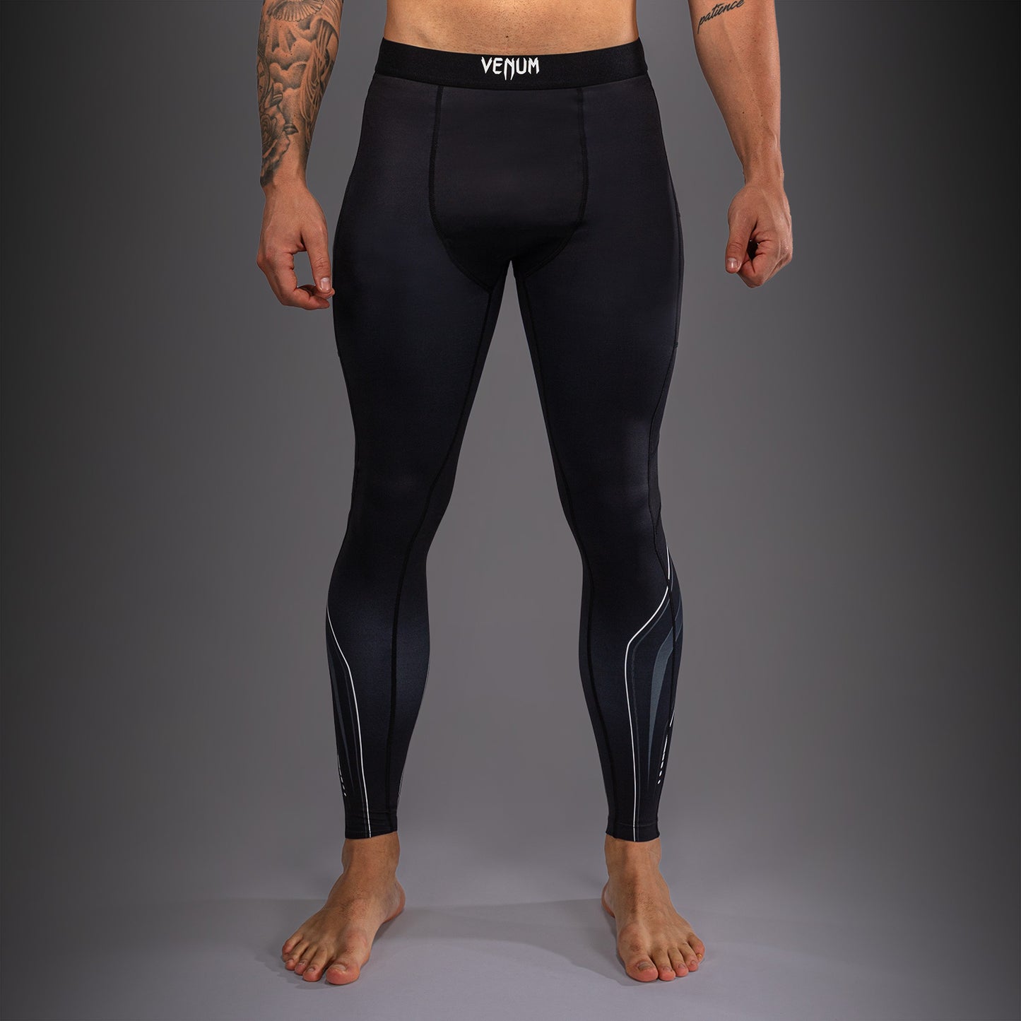 Venum Streamline Spats – Schwarz/Weiß