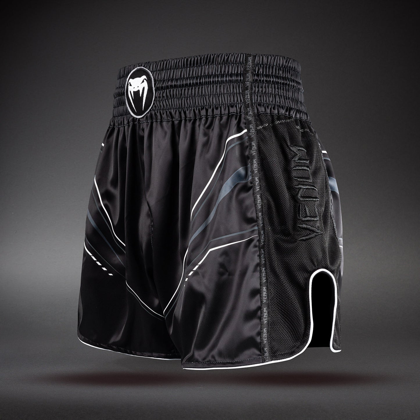 Venum Streamline Muay-Thai-Shorts – Schwarz/Weiß