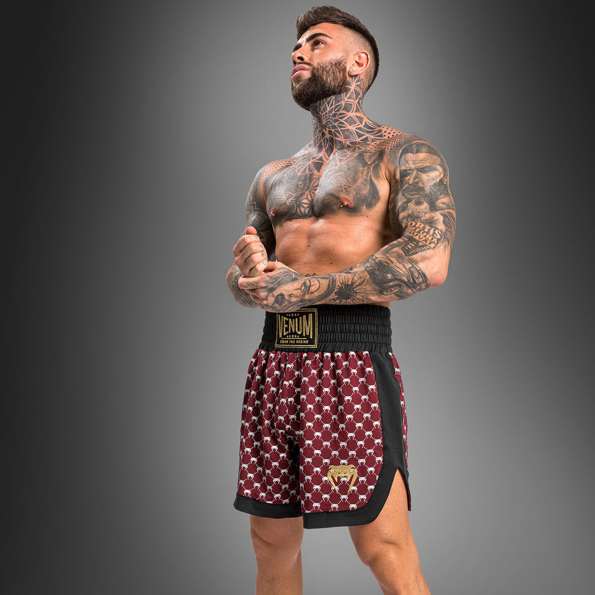 Venum Monogram Boxershorts - Schwarz/Burgund