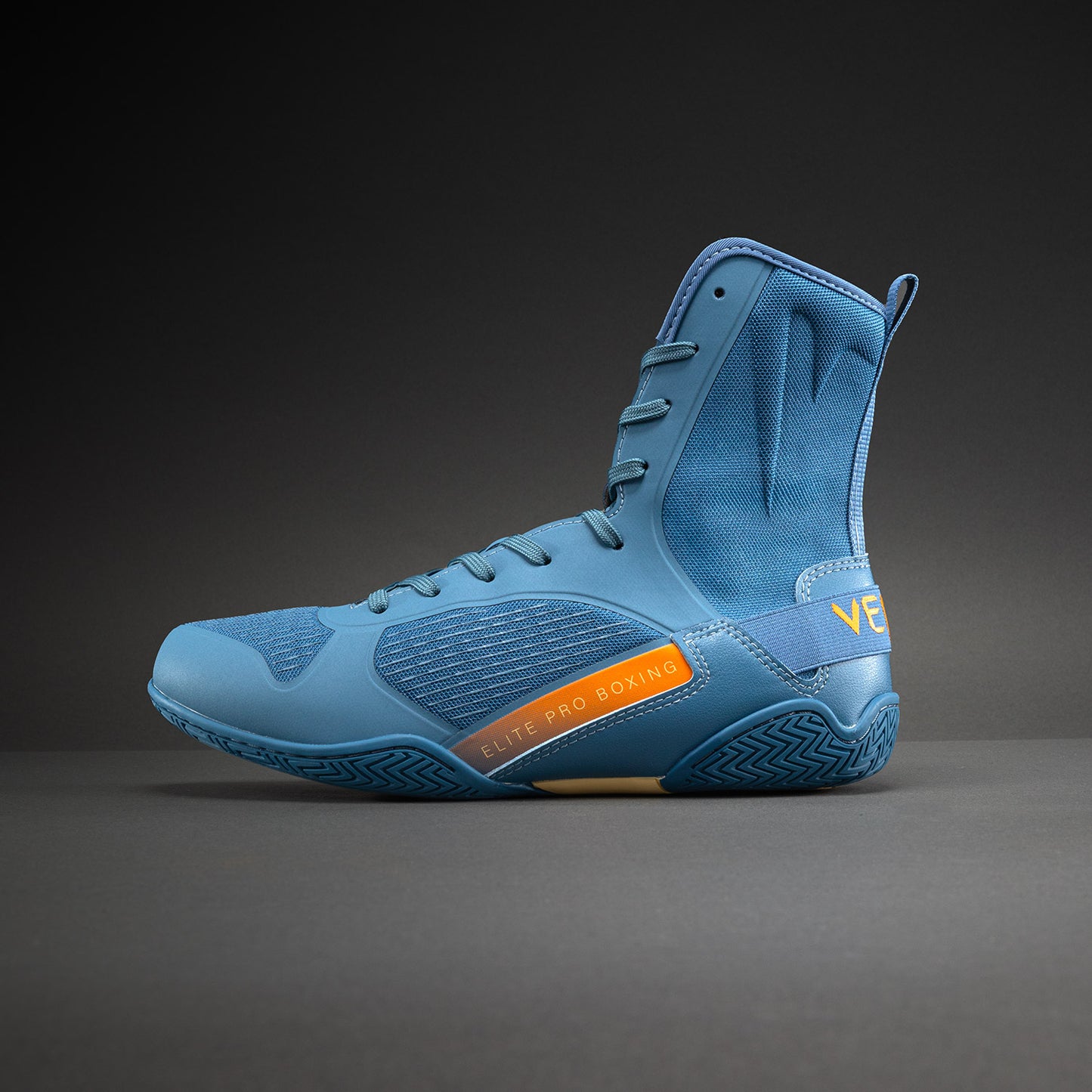 Venum Elite Neo Boxschuhe – Stahlblau/Orange